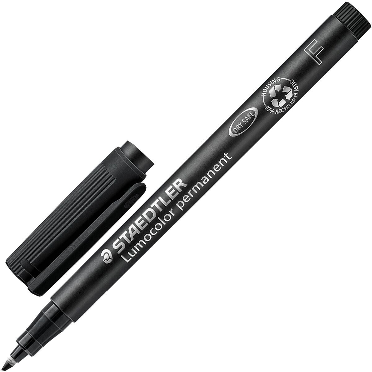 STAEDTLER Permanentmarker Lumocolor permanent F, (1-tlg), wisch- und wasserfest