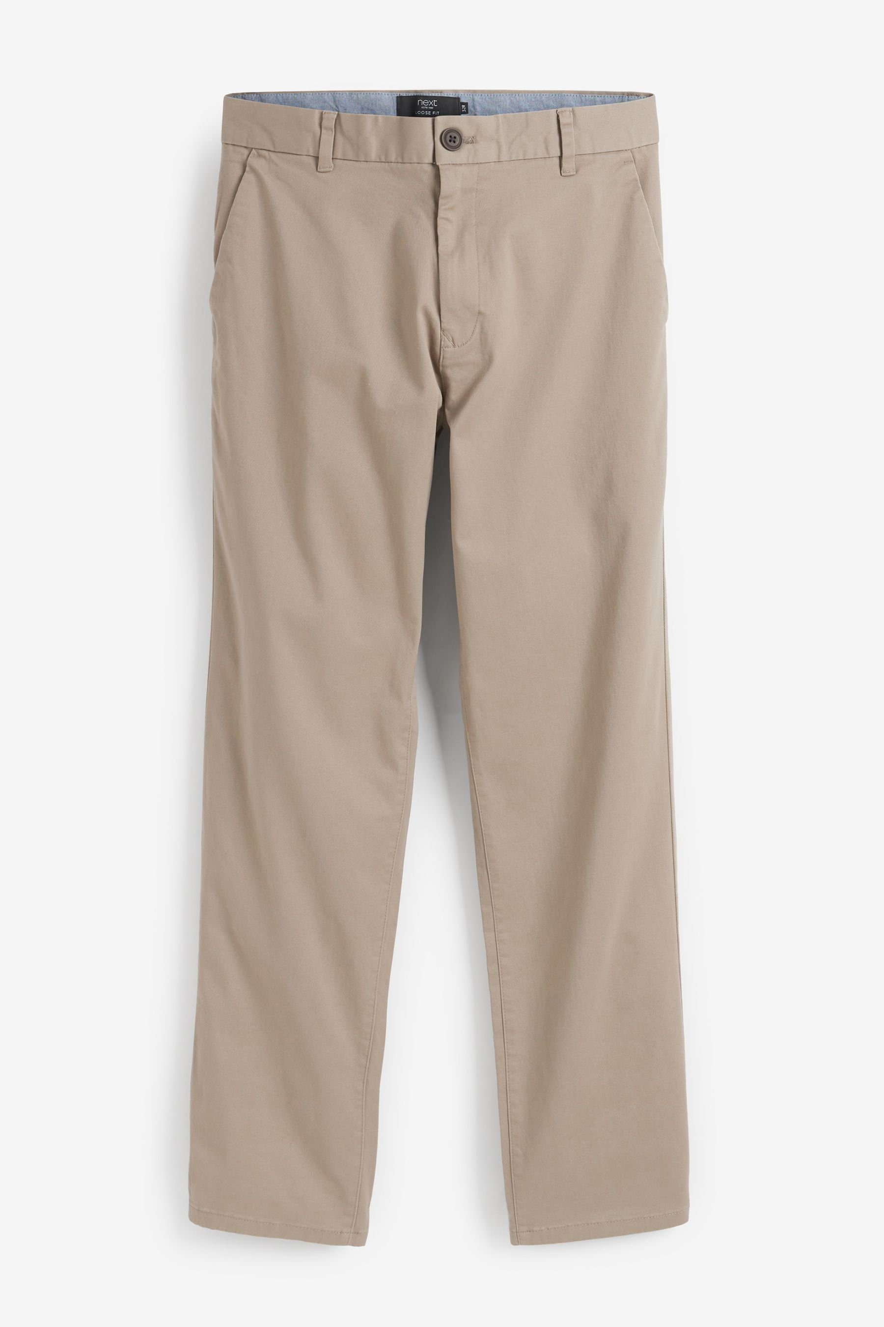 Relaxed Next Fit Stretch-Chinohose Chinohose Stone (1-tlg)