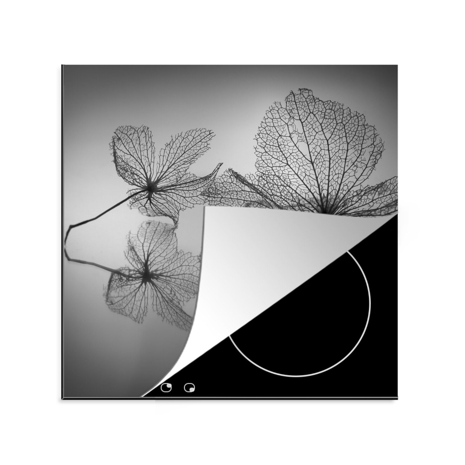 MuchoWow Herdblende-/Abdeckplatte Blätter - Stillleben - Herbst, Vinyl, (1 tlg), 78x78 cm, Ceranfeldabdeckung, Arbeitsplatte für küche
