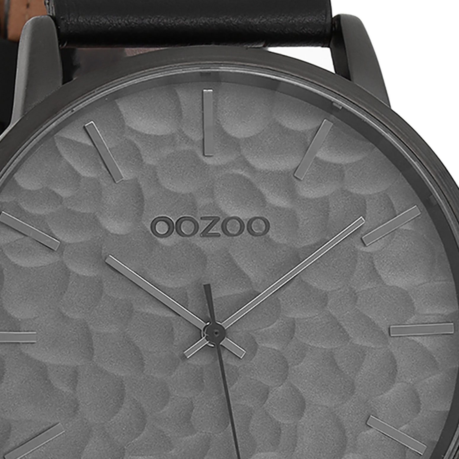 OOZOO Quarzuhr Oozoo Herren Armbanduhr Timepieces Analog, (Analoguhr), Herrenuhr rund, extra groß (ca. 48mm) Lederarmband, Casual-Style