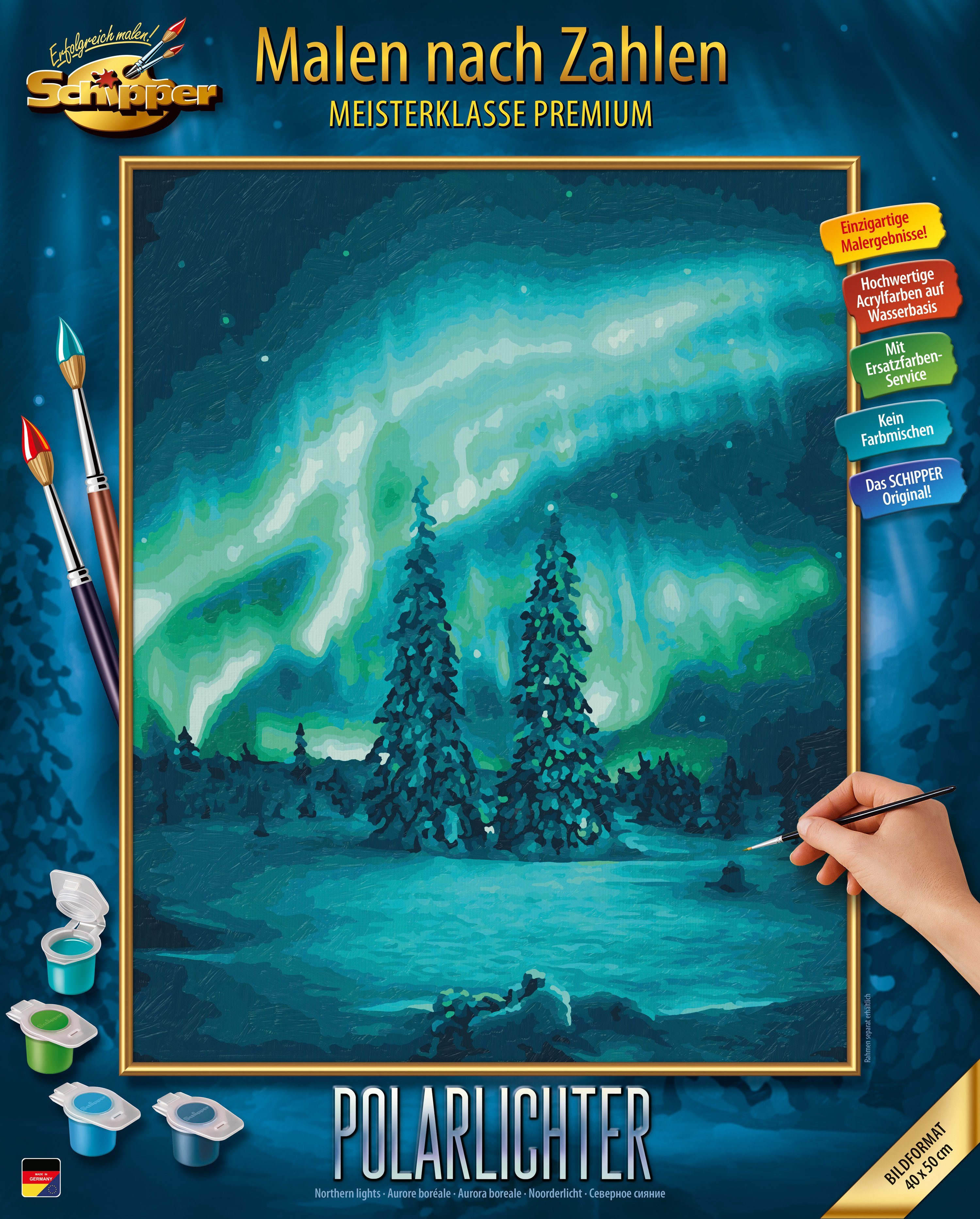 Schipper Раскрась по номерам Meisterklasse Premium - Polarlichter, Made in Germany