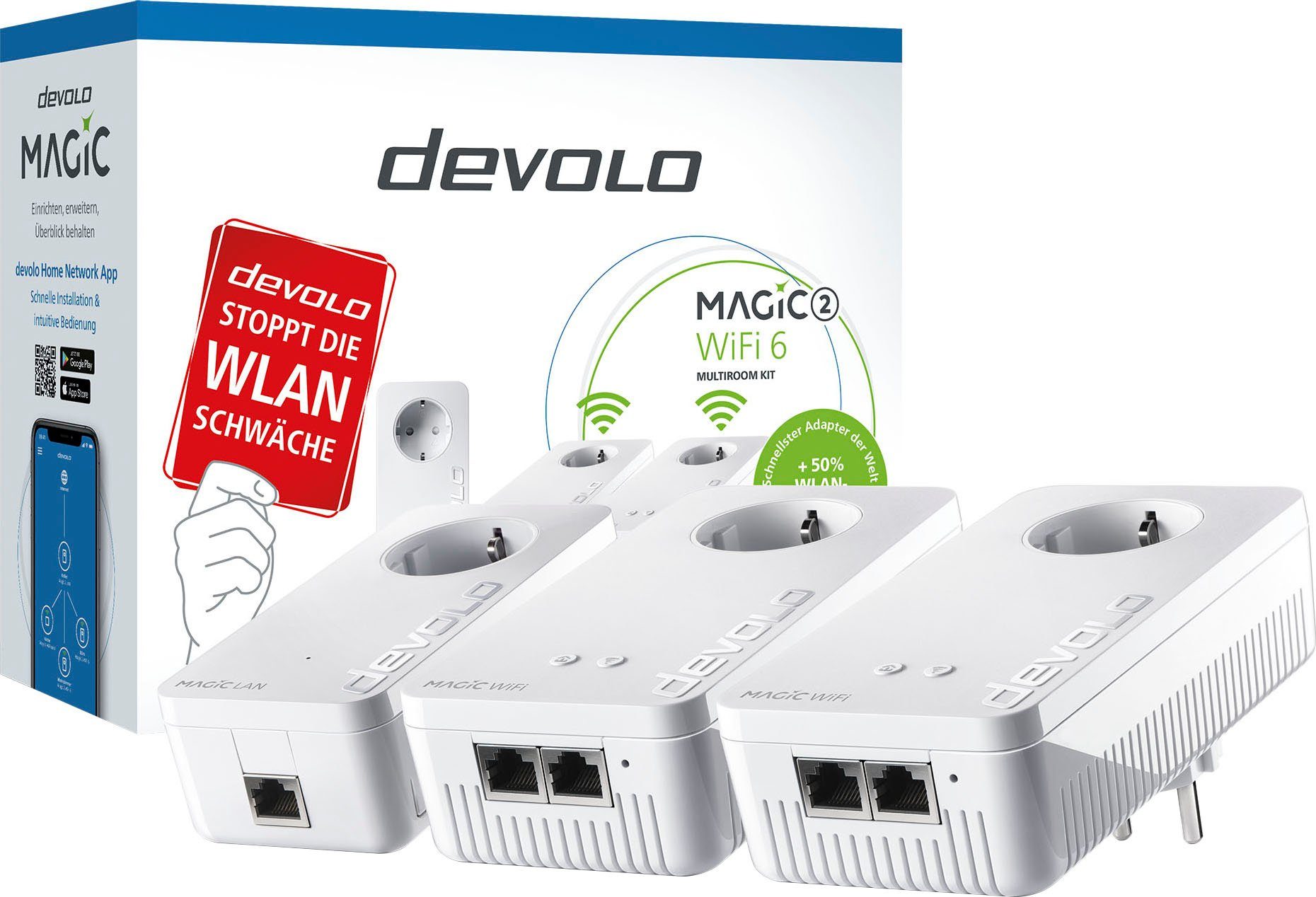 Magic Adapter RJ-45 zu DEVOLO WiFi Multiroom 6 2 Kit (Ethernet)