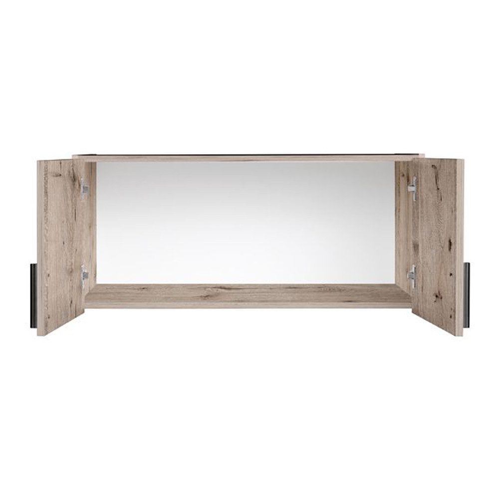 Lomadox Aufsatzschrank SELAWIK-166 für Kleiderschrank 2trg., Eiche, ca. 92/40/54 cm
