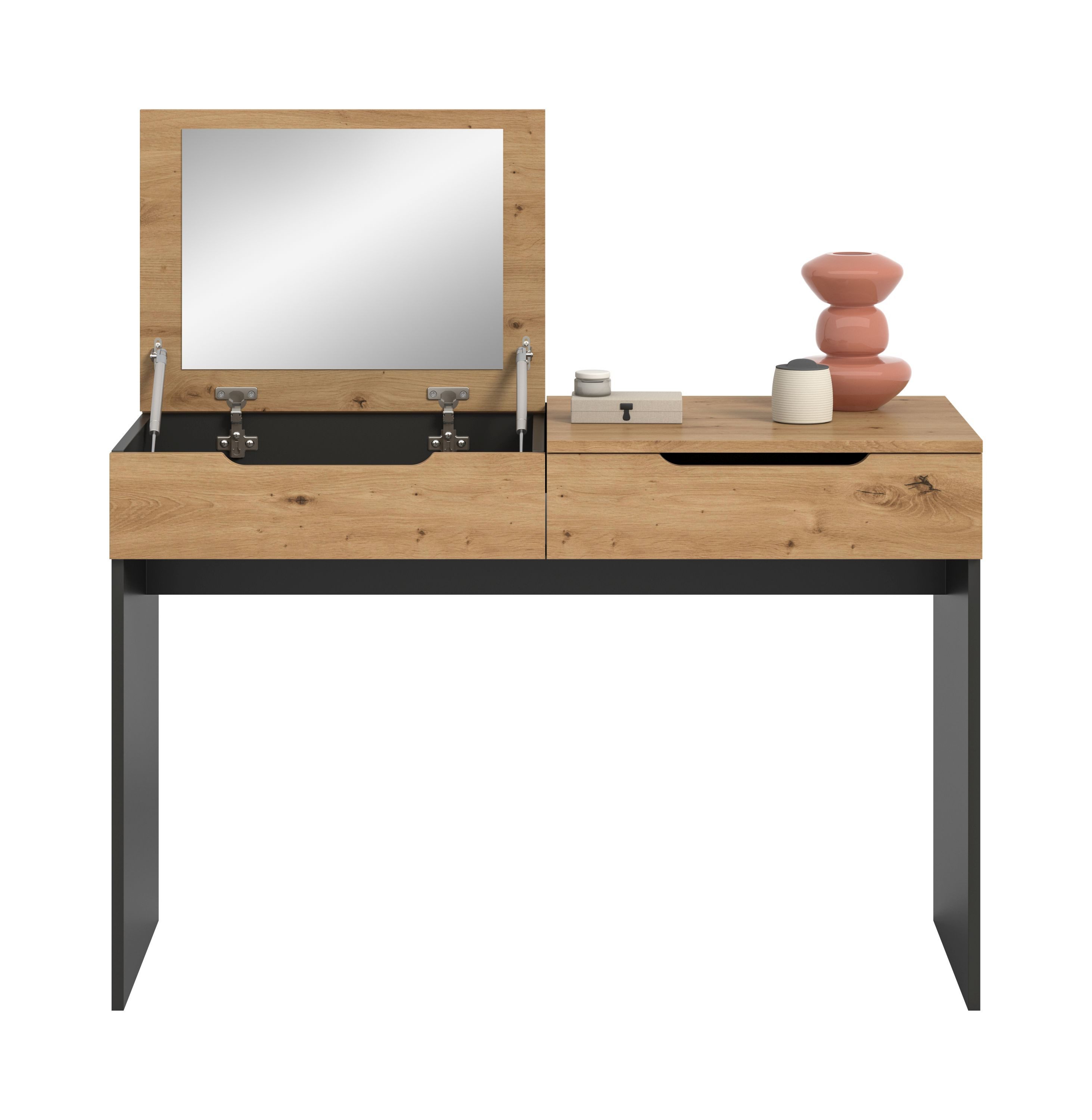 xonox.home Schminktisch Canu, in Basalt grau/ Artisan Nachbildung B/H/T: 115x76x50 cm