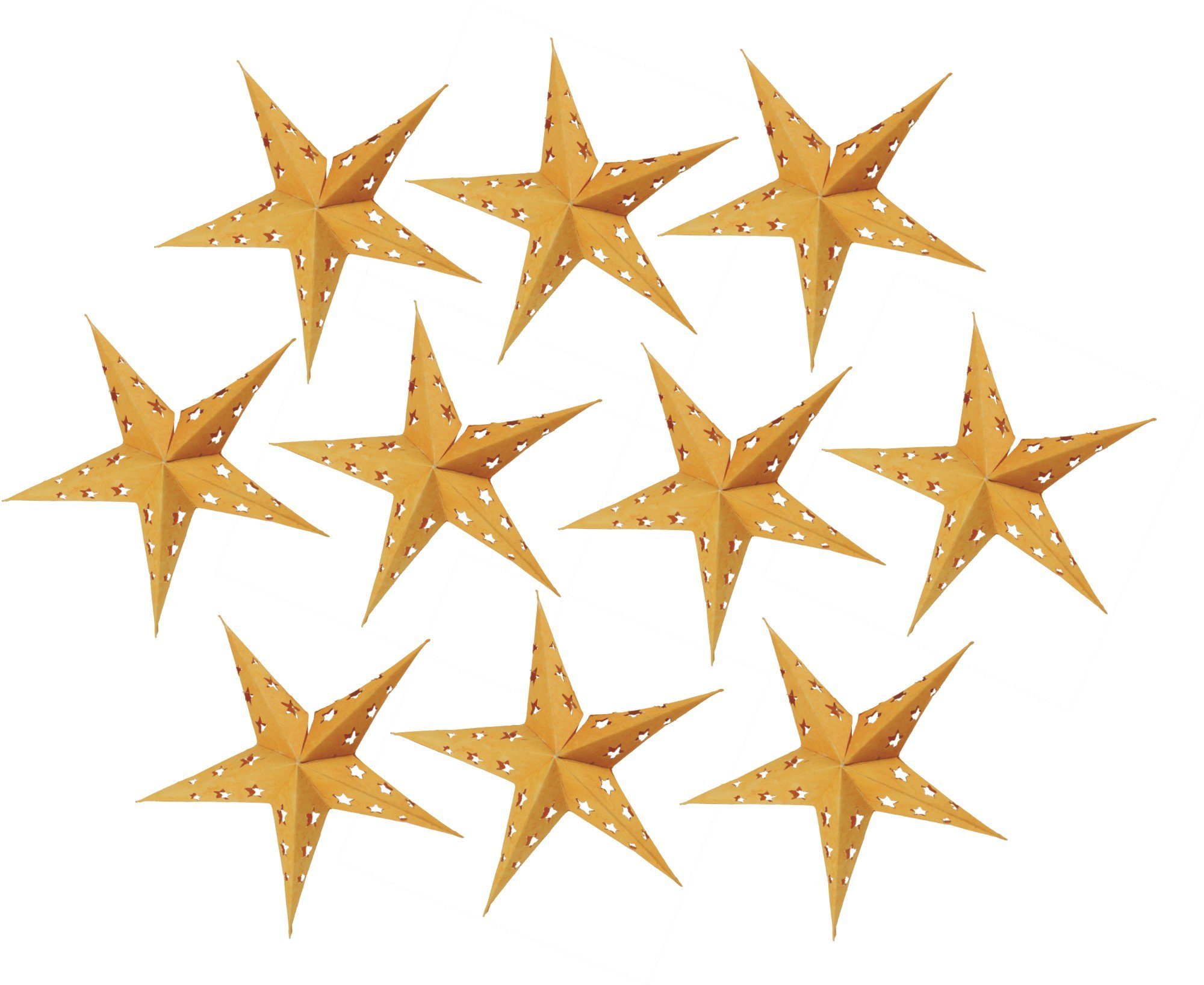 Guru-Shop Papiersterne 10 Stk. Papier Ministern für Lichterkette 20..