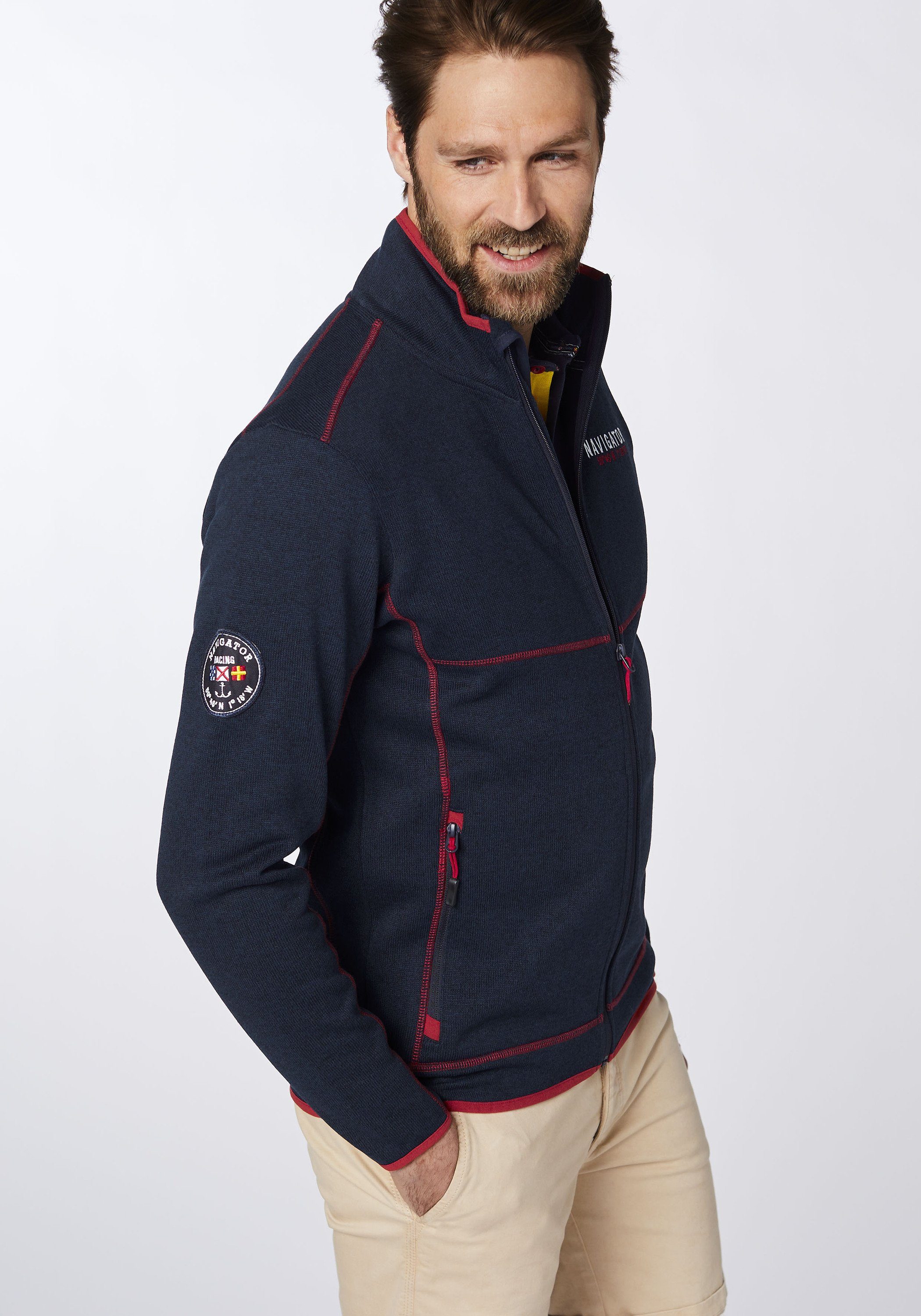 Blazer NAVIGATOR aus Fleecejacke weichem Fleece Navy