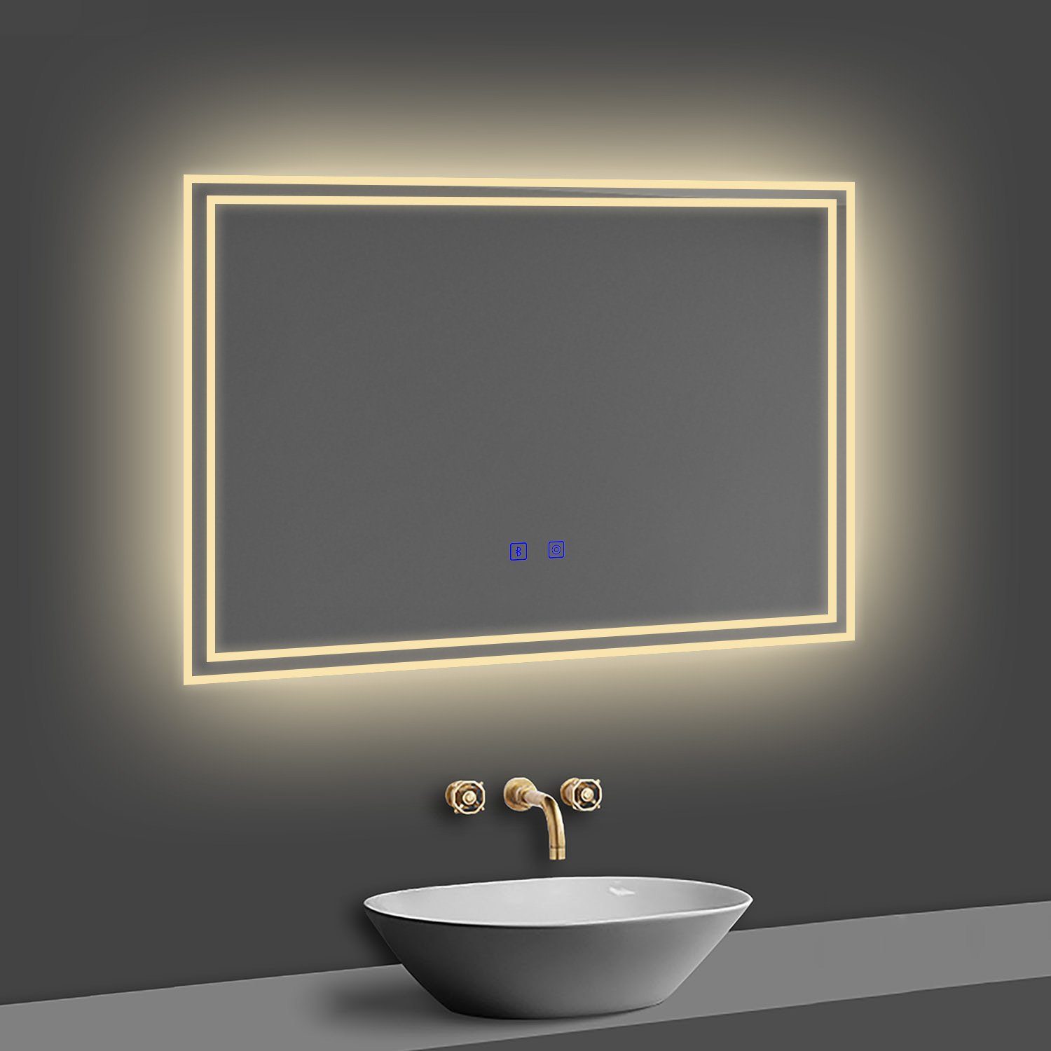 duschspa Badspiegel LED Beleuchtung Kalt/Neutral/Warmweiß Dimmbar günstig online kaufen