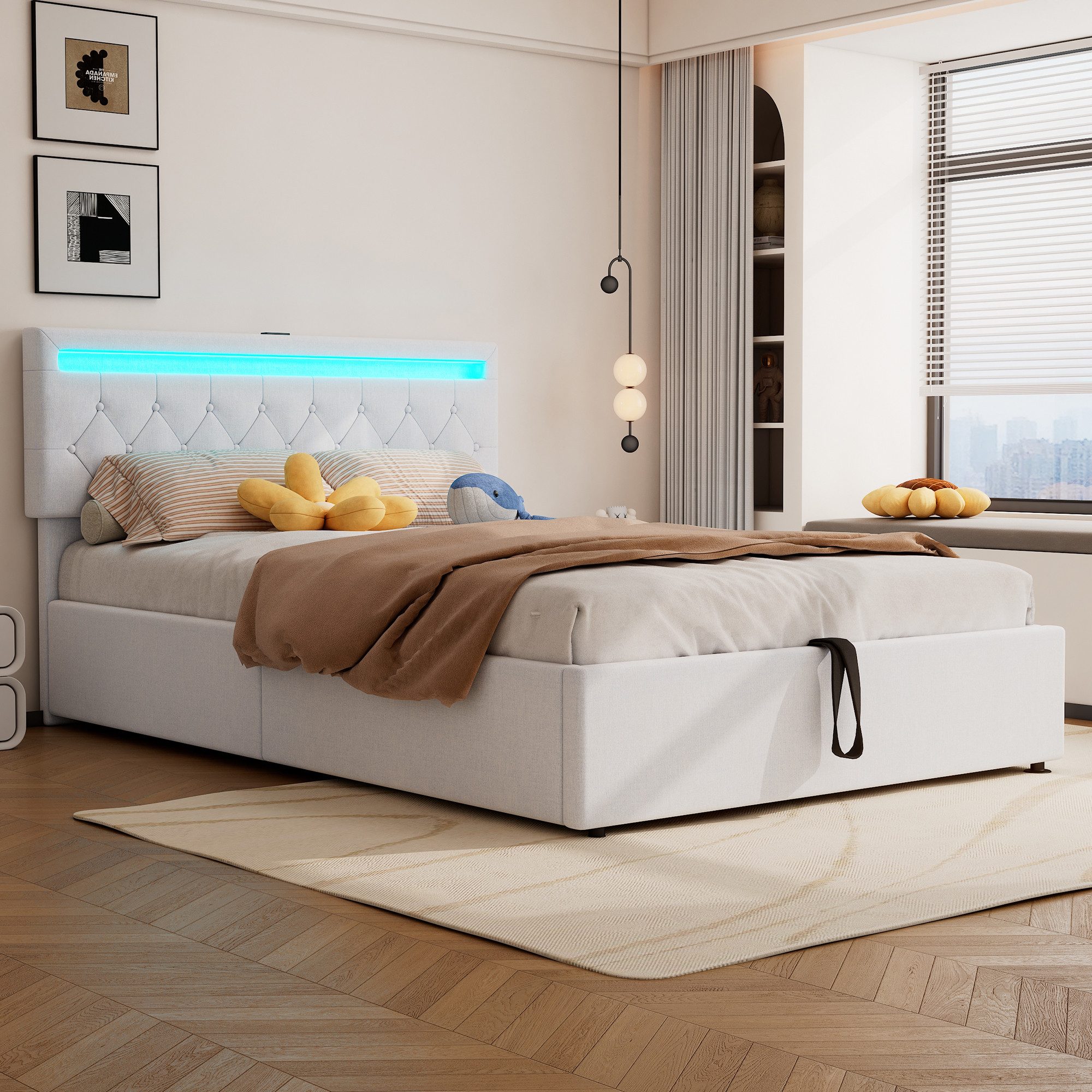 TavilaEcon Boxspringbett Polsterbett mit Bettkasten, höhenverstellbares günstig online kaufen