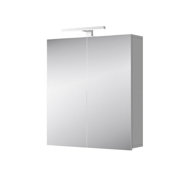 Planetmöbel Badezimmerspiegelschrank Bad Spiegelschrank Merkur mit LED Leuchte Chrom 60cm