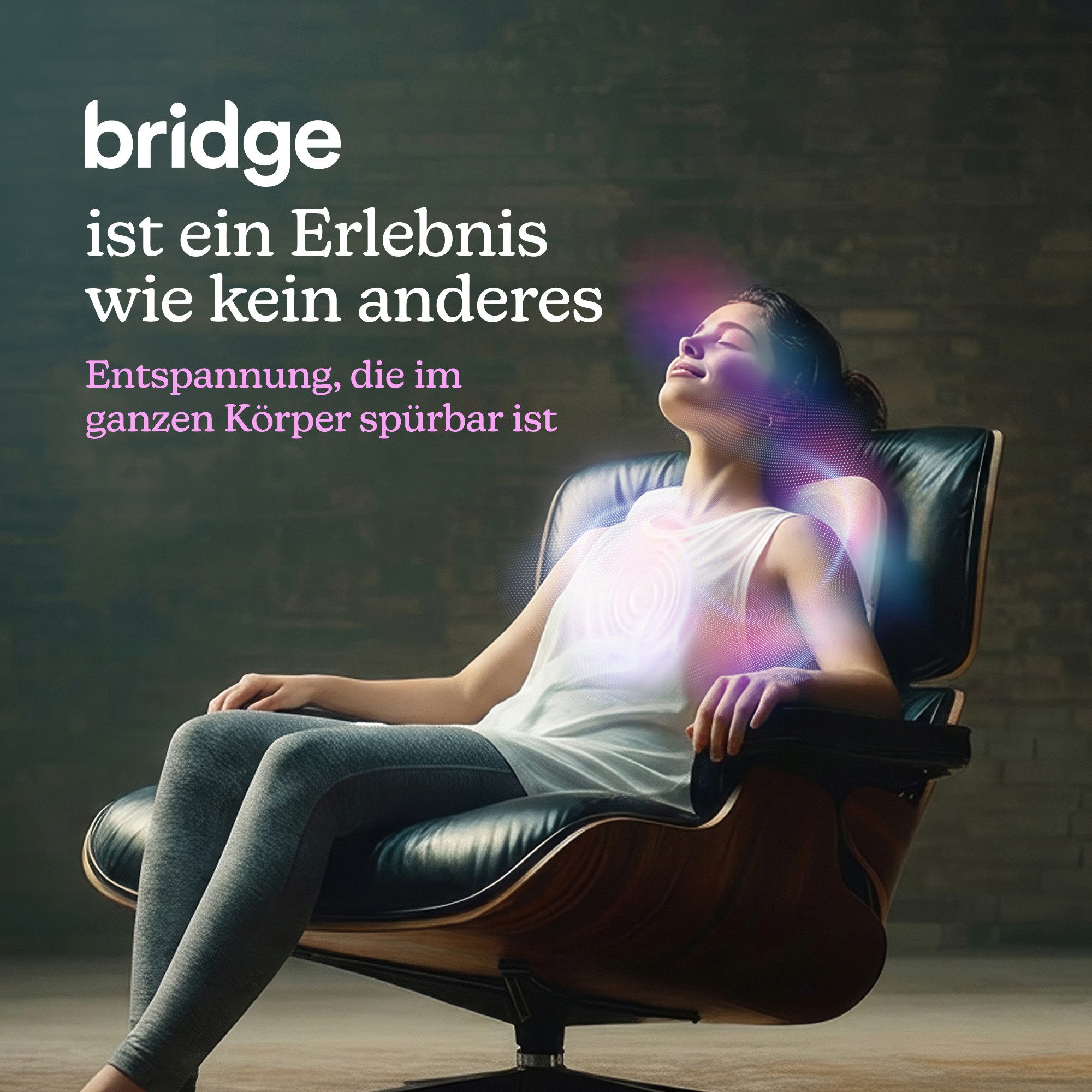 HOMEDICS Massagesitzauflage Bridge Vibroakustisches Massagekissen Bluetooth Klangwellen, 5 Programme, Bluetooth®, Fernbedienung, Sitzen & Liegen