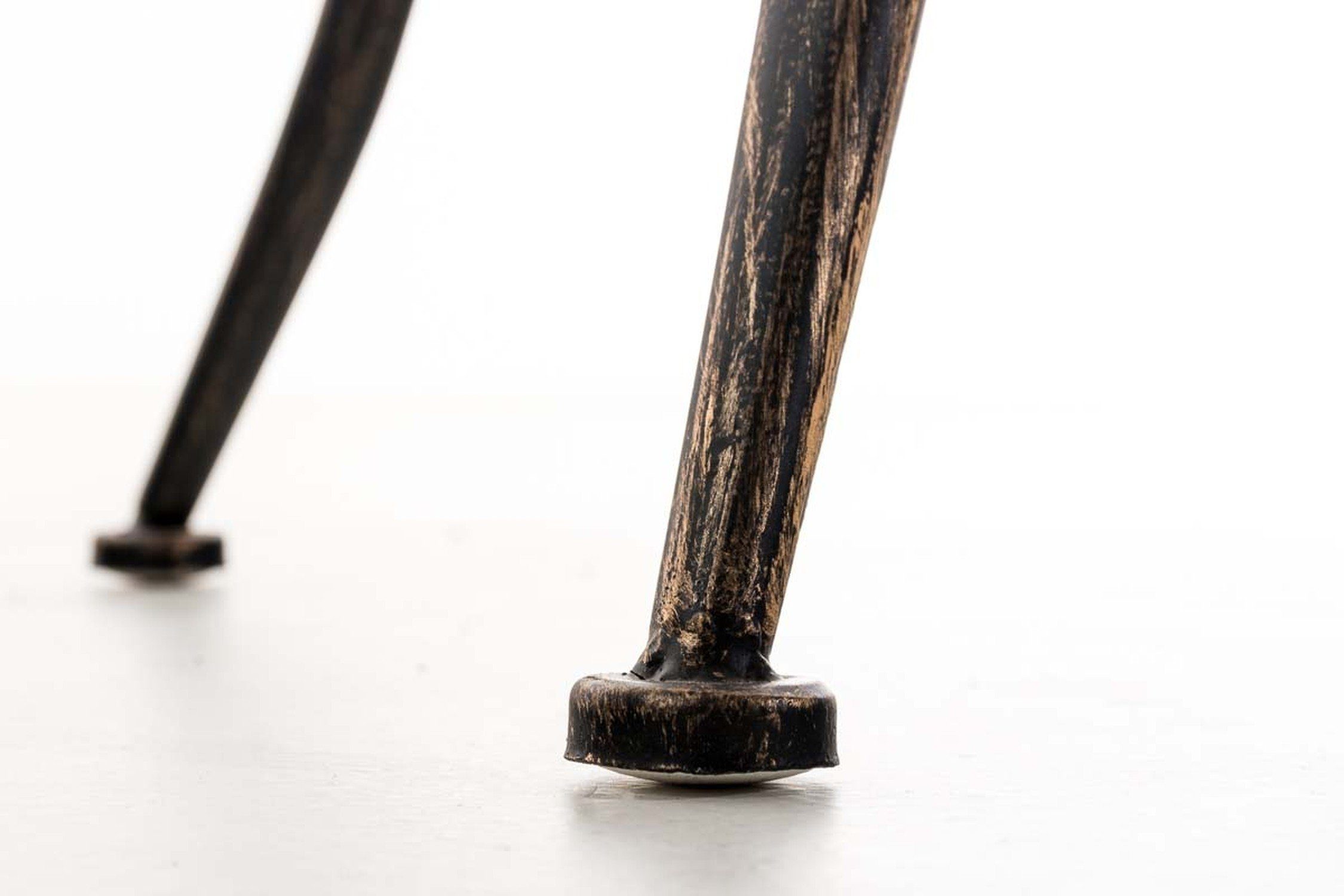 Tresenhocker für angenehmer Gestell Theke Küche), mit bronze Barhocker Hocker & TPFLiving 4-Fuß - (mit - Metall Holz Fußstütze Sitzfläche: Strong