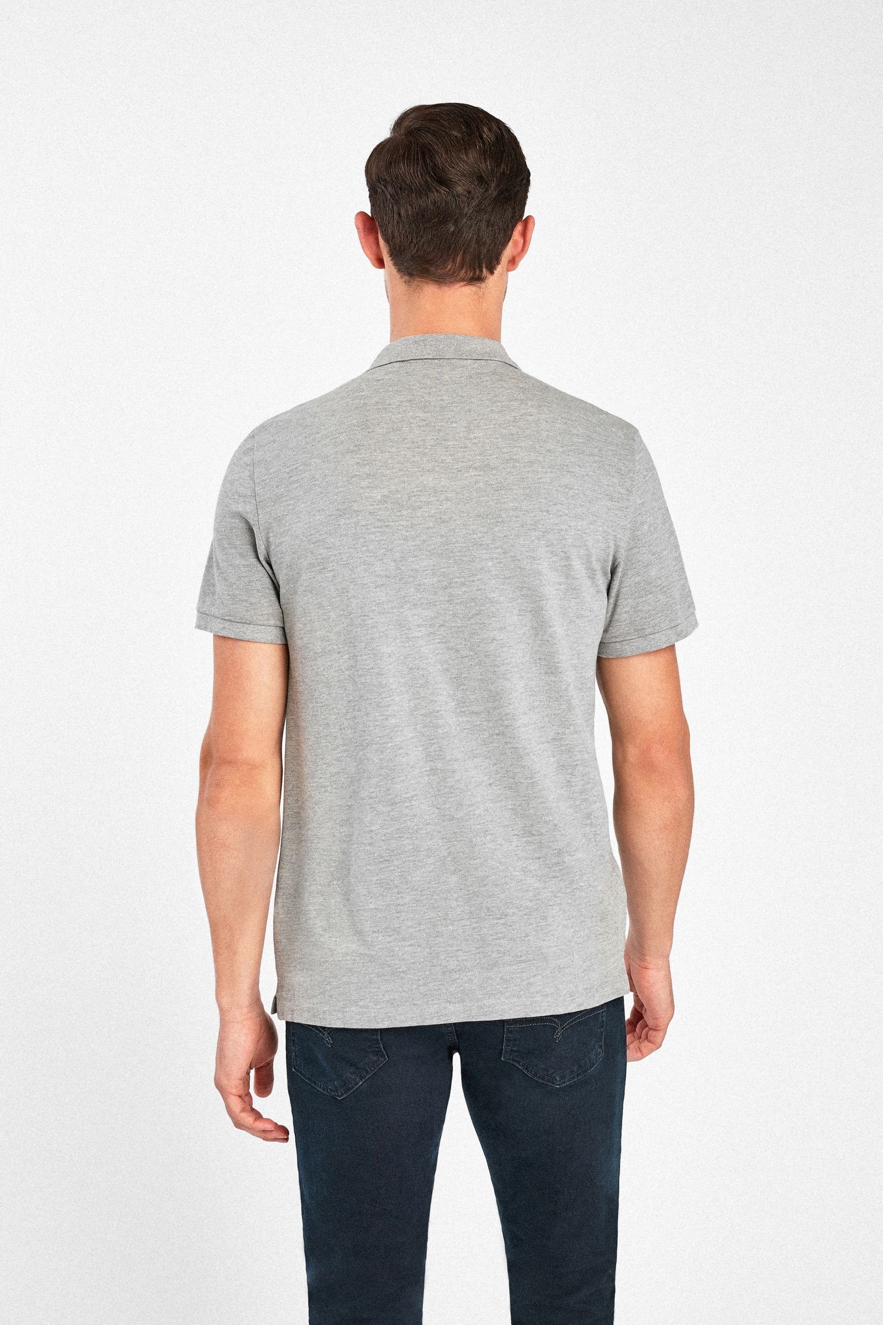 Next Poloshirt Piqué-Poloshirt (1-tlg) Grey Marl