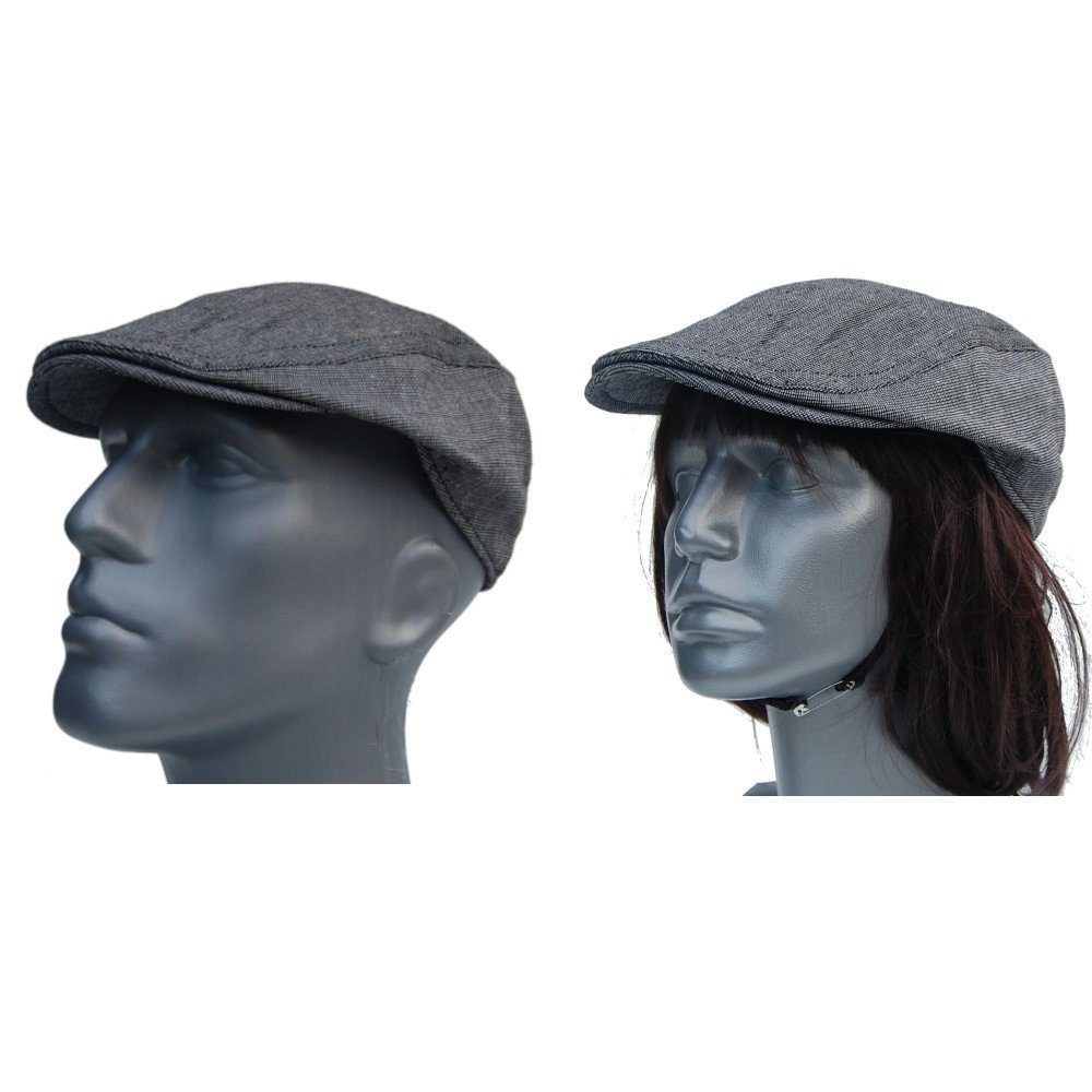 Cool4 Schiebermütze Leinen Sommer Flat Cap Herren Gatsby Sommermütze MiniX günstig online kaufen