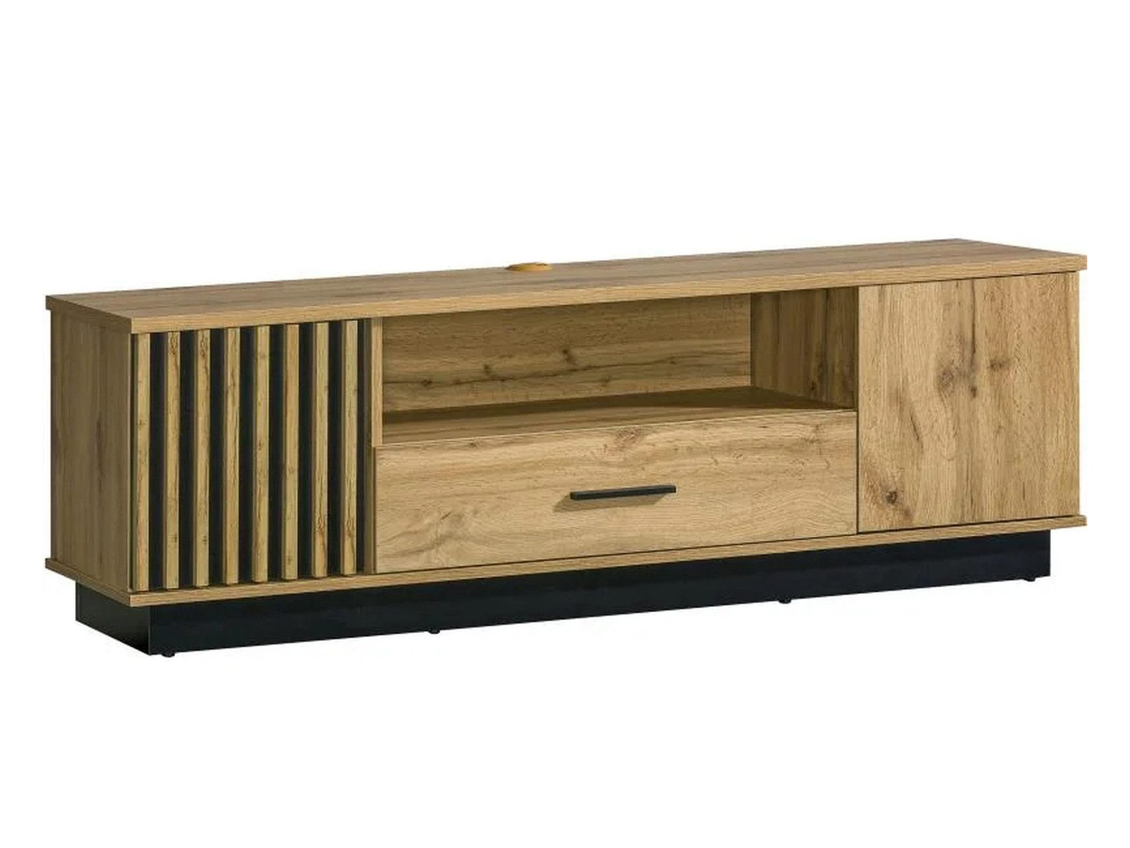 Beautysofa TV-Regal mit Schublade 155cm LAMELO, zweitürig mit Stauraum