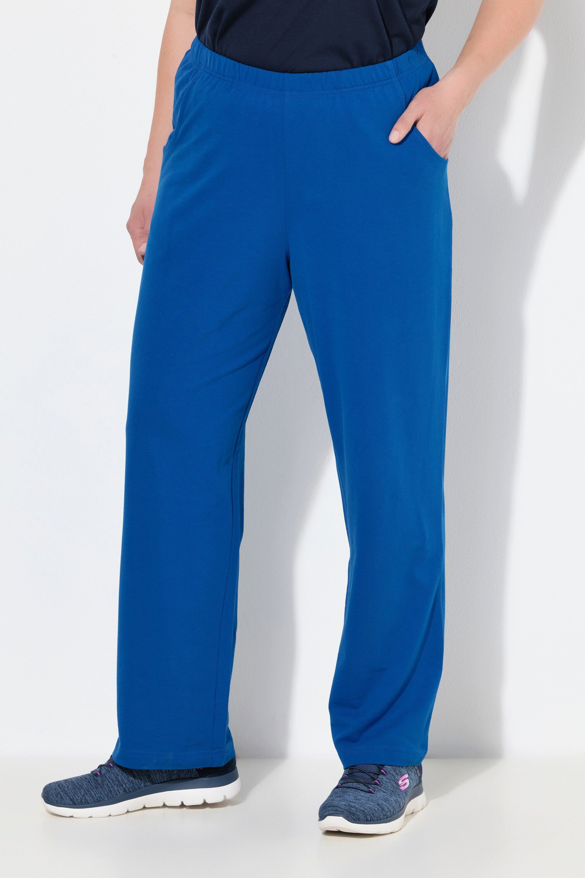 Ulla Popken Funktionshose Jogginghose gerades Bein Gummibund günstig online kaufen