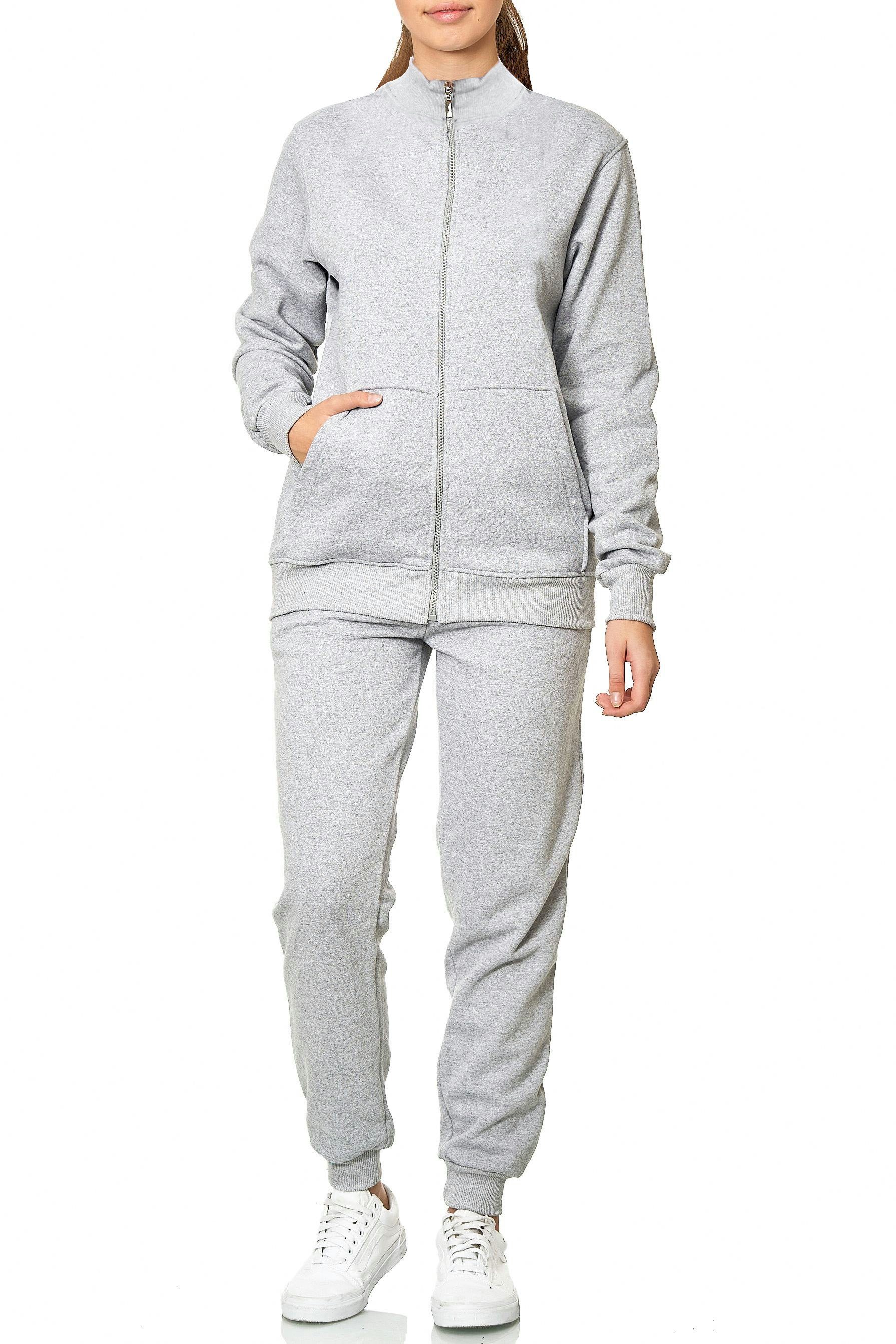 Jogginganzug Damen Baumwolle – Weicher 2-teiliger Trainingsanzug Mit Kapuze Lounge Set Freizeitanzug