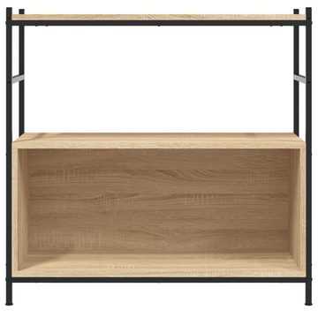 furnicato Bücherregal Sonoma-Eiche 80x30x78,5 cm Holzwerkstoff und Eisen