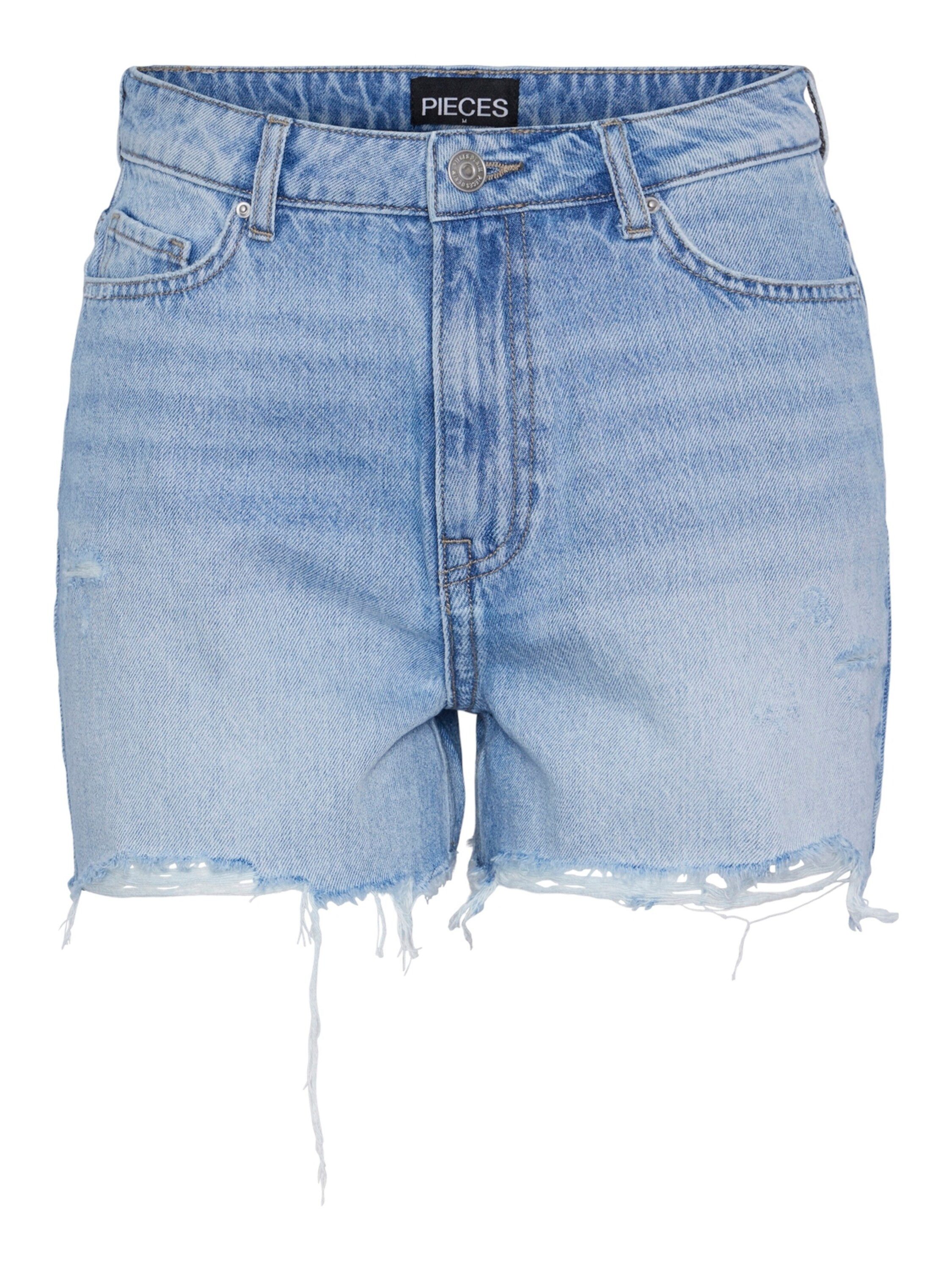 pieces Jeansshorts PCSummer (1-tlg) Fransen günstig online kaufen