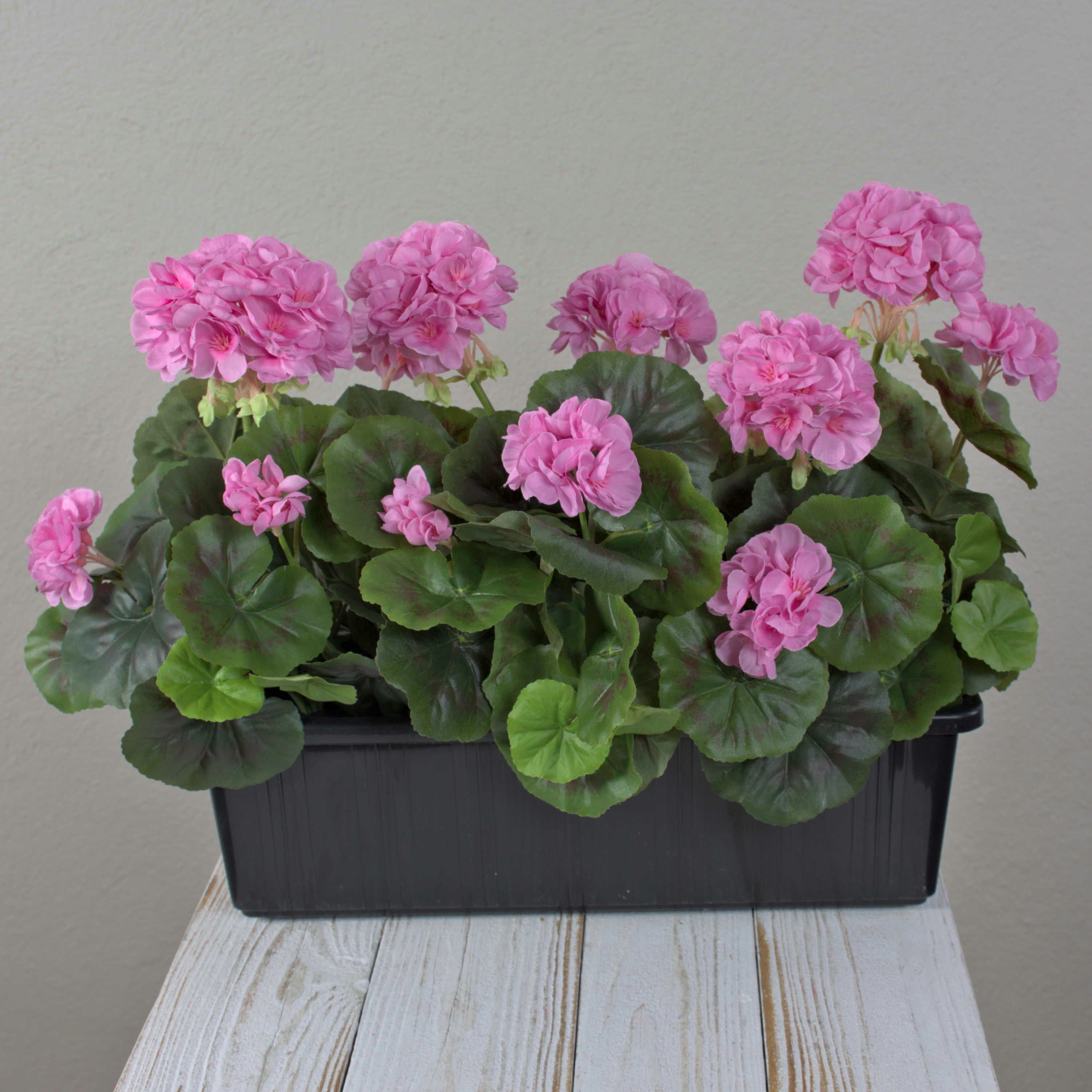 Kunstblume Deko Blume Geranien FLOREANA, lila, 3 Stück, 40x15x35cm Geranie, artplants, Höhe 35 cm
