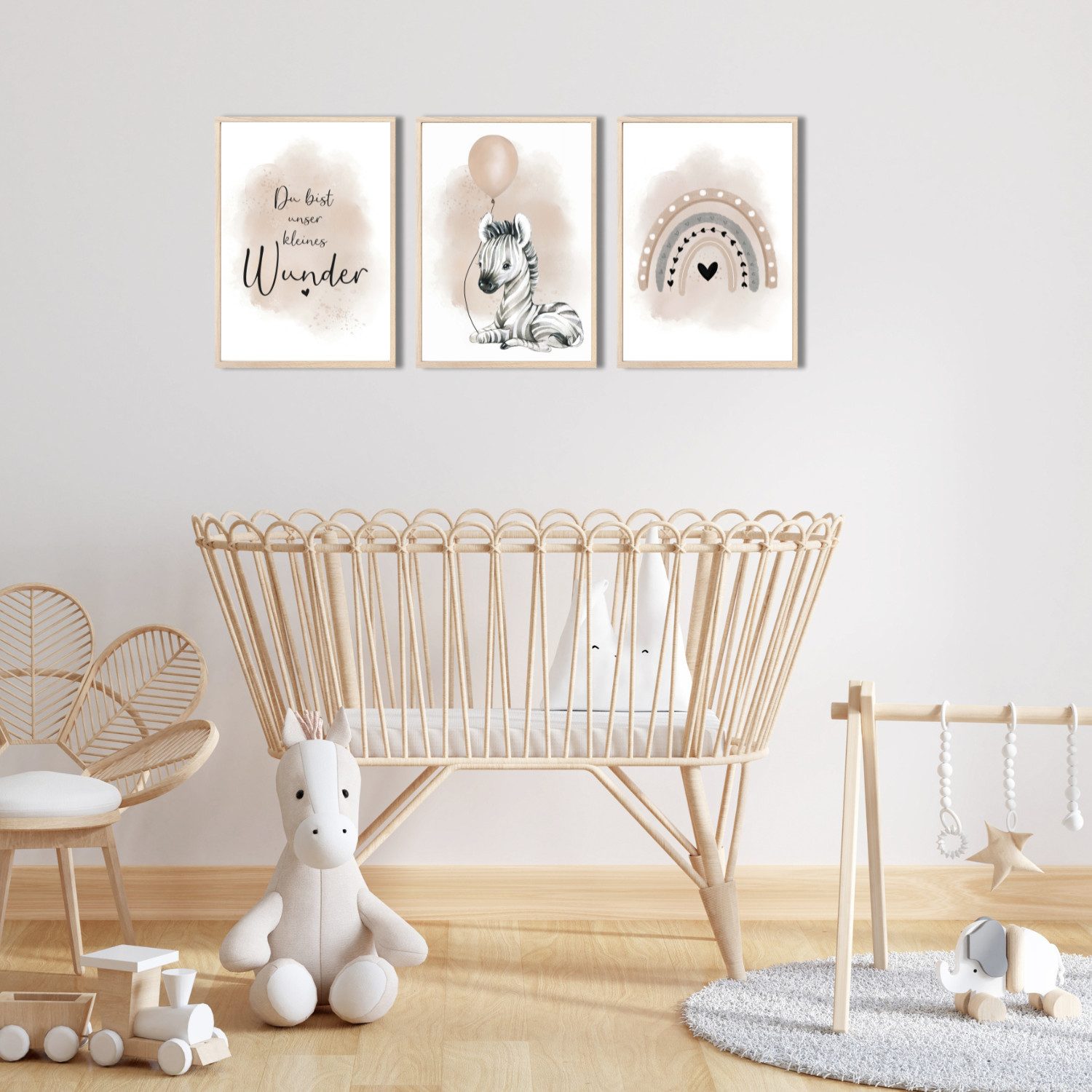 MeinBaby123® Poster Bilder Kinderzimmer, Poster Kinderzimmer Deko, Babyzimmer Deko, Spruch Wandbilder, Boho, Tiere – Bild 2 von 5