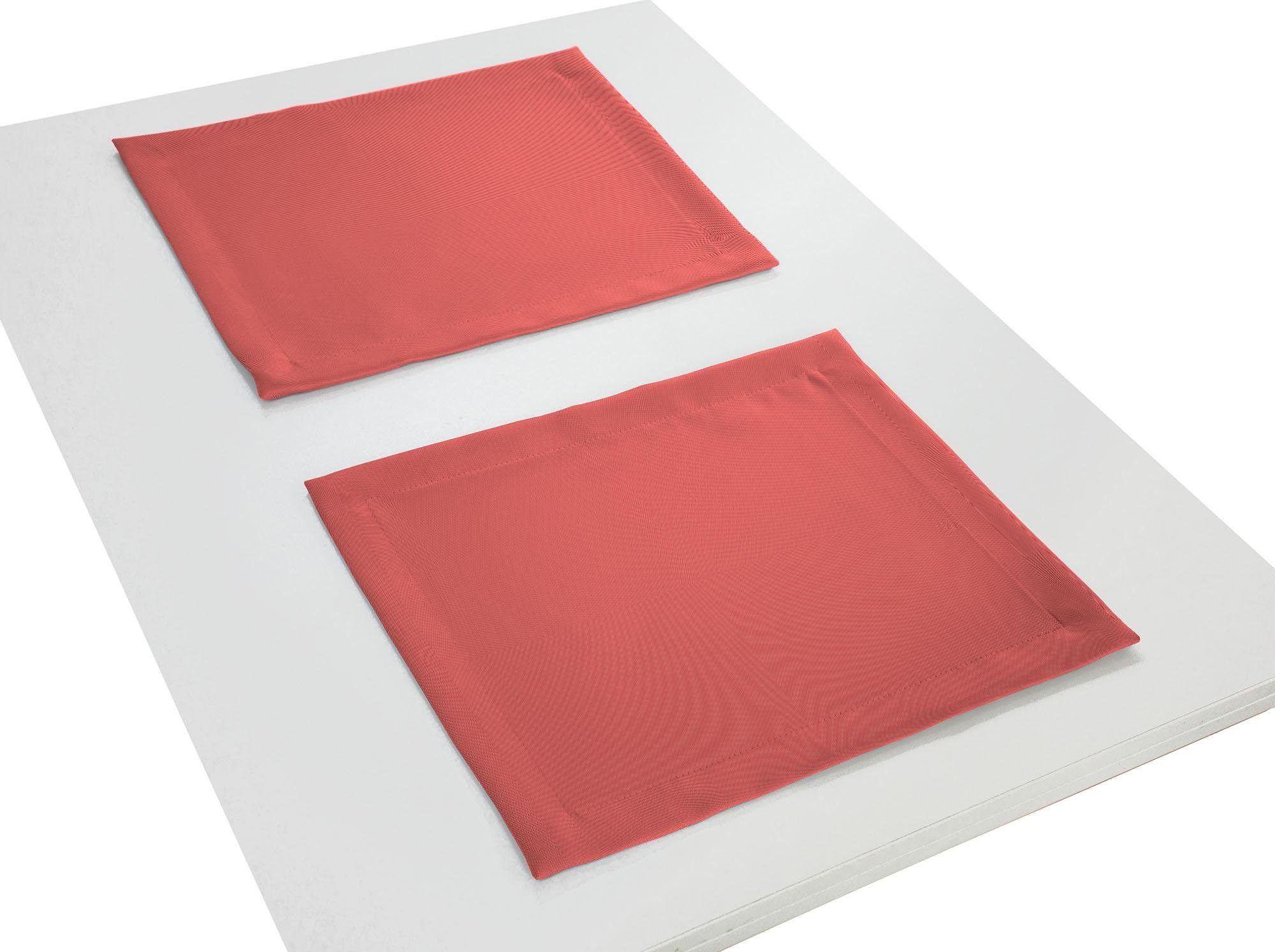 Beliebteste bevorzugte Behandlung Platzset, Uni Collection Light, Adam, (Packung, 2-St) rot