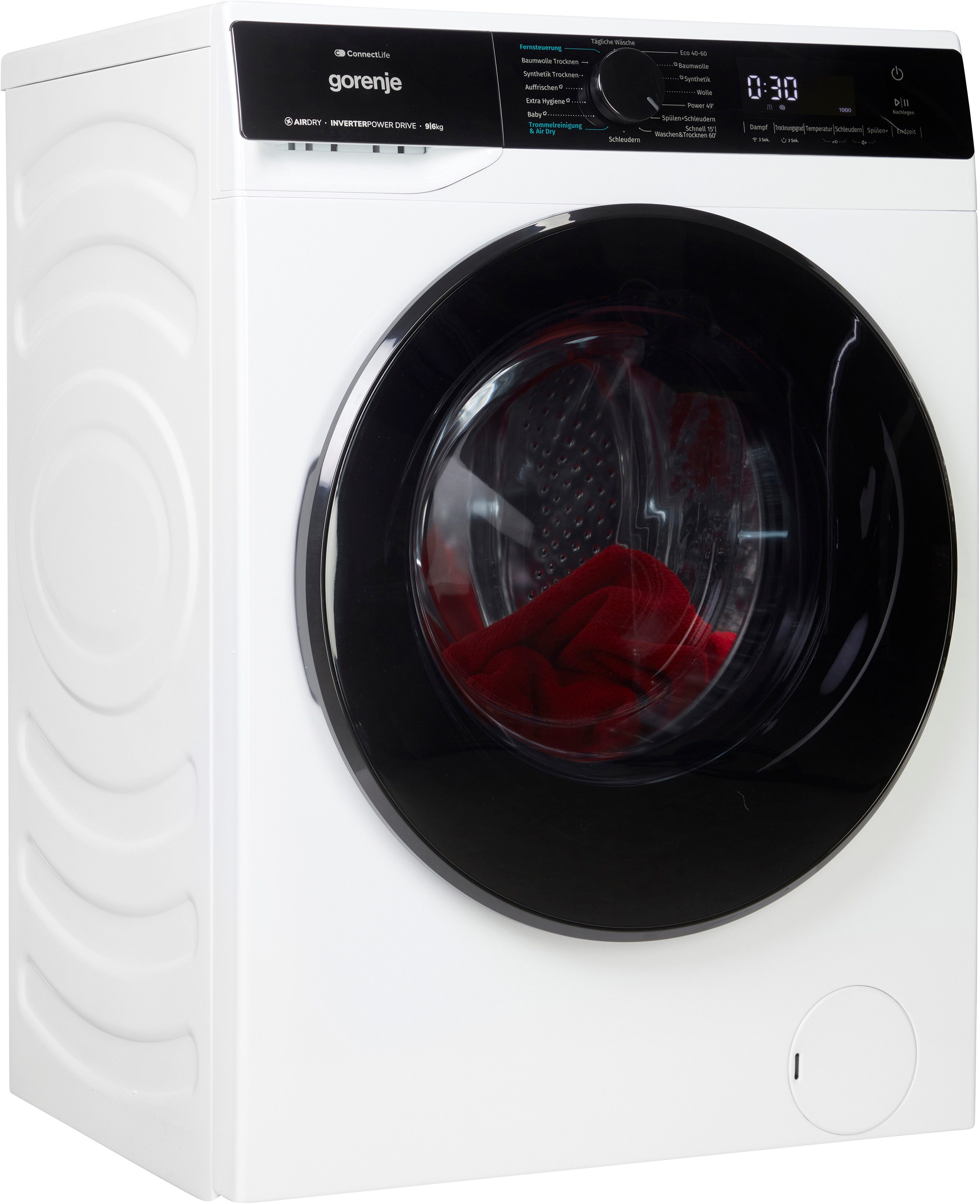 GORENJE Waschtrockner WD2PA964ADW/DE, 9 kg, 6 kg, 1400 U/min, SteamRefresh - Knitterfreie und frische Kleidung