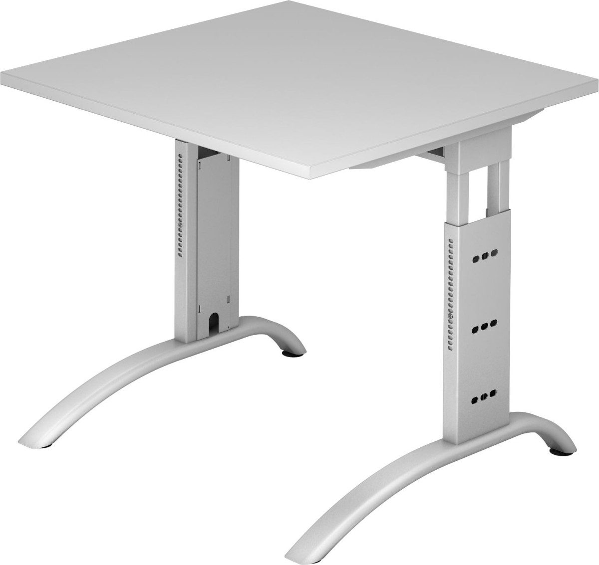 HAMMERBACHER Schreibtisch Schreibtisch 80x80cm höhenverstellbar bis 85cm Grau