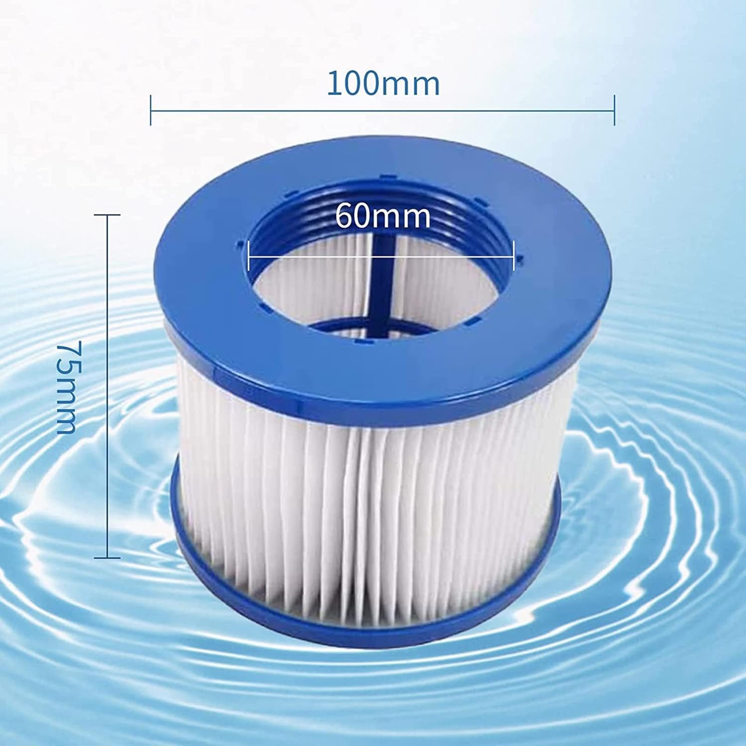 FELIXLEO Pool-Filterkartusche Spa Filterkartusche Whirlpool Filter mit Gewinde 4 Stück