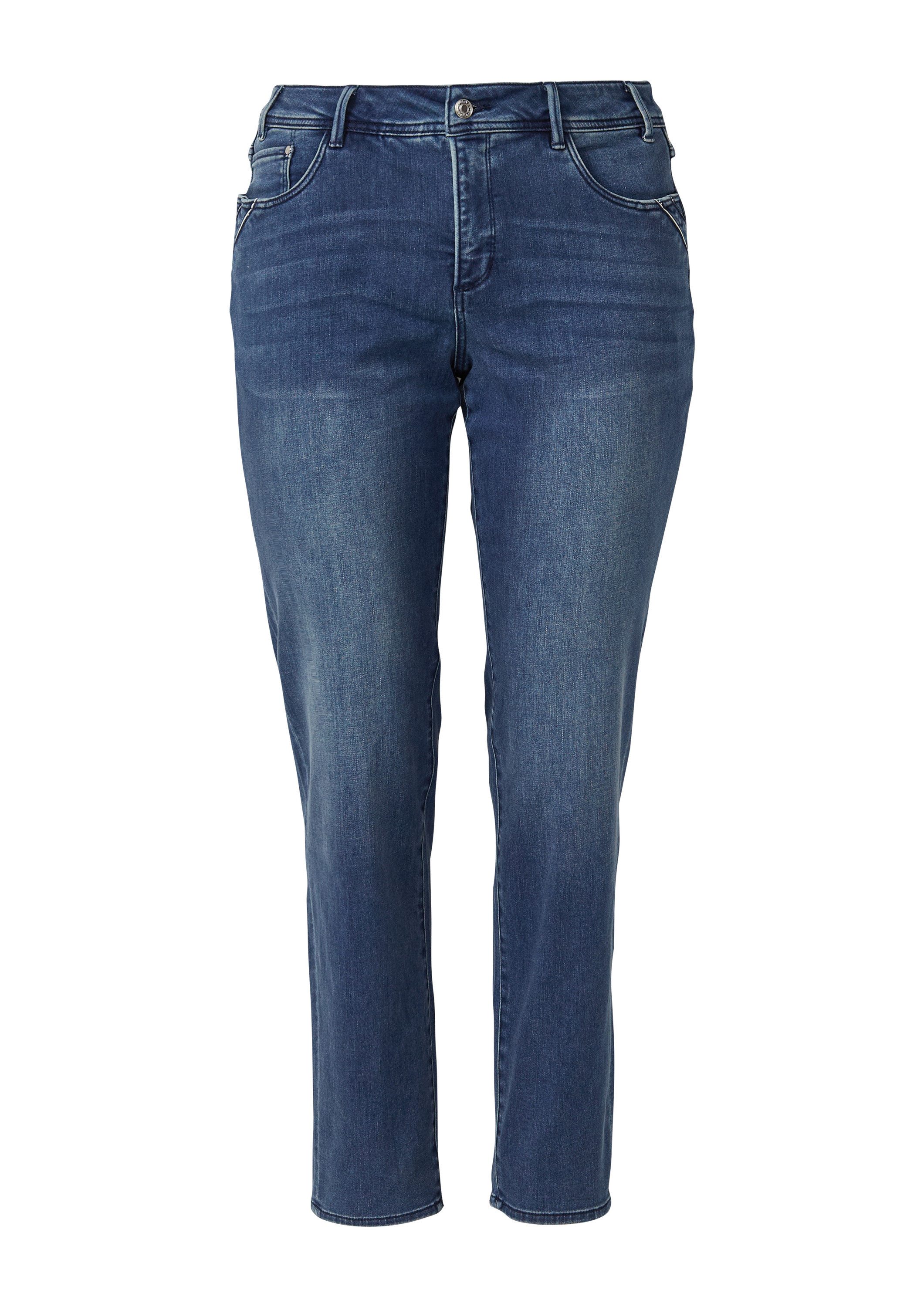 s.Oliver Slim-fit-Jeans Jeans-Hose Jeans / Curvy Fit / Mid Rise / Slim Tapered Leg / cosy inside