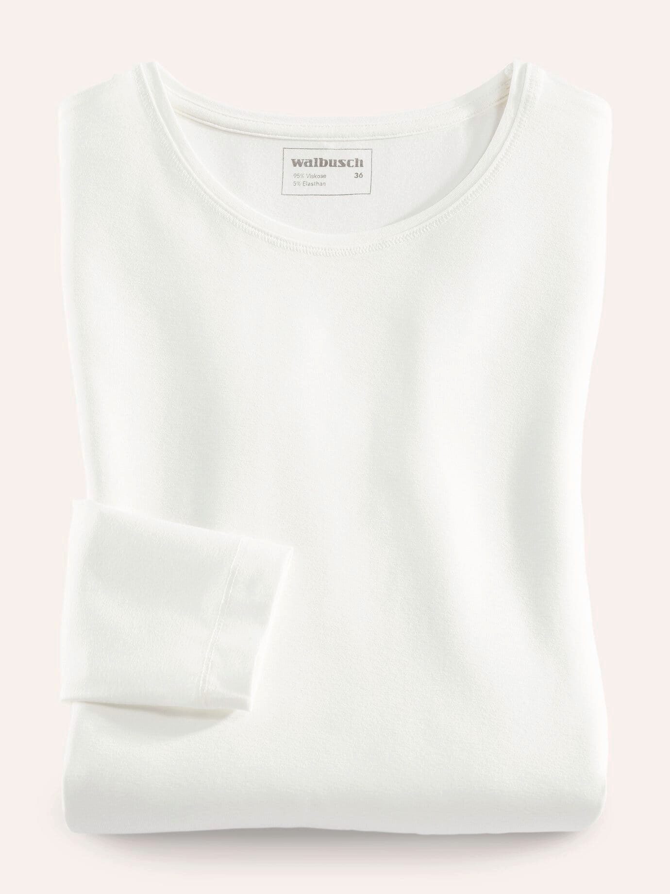 Walbusch Langarmshirt Damen Viskose-Shirt Langarm Rundhals leicht tailliert, Rundhals