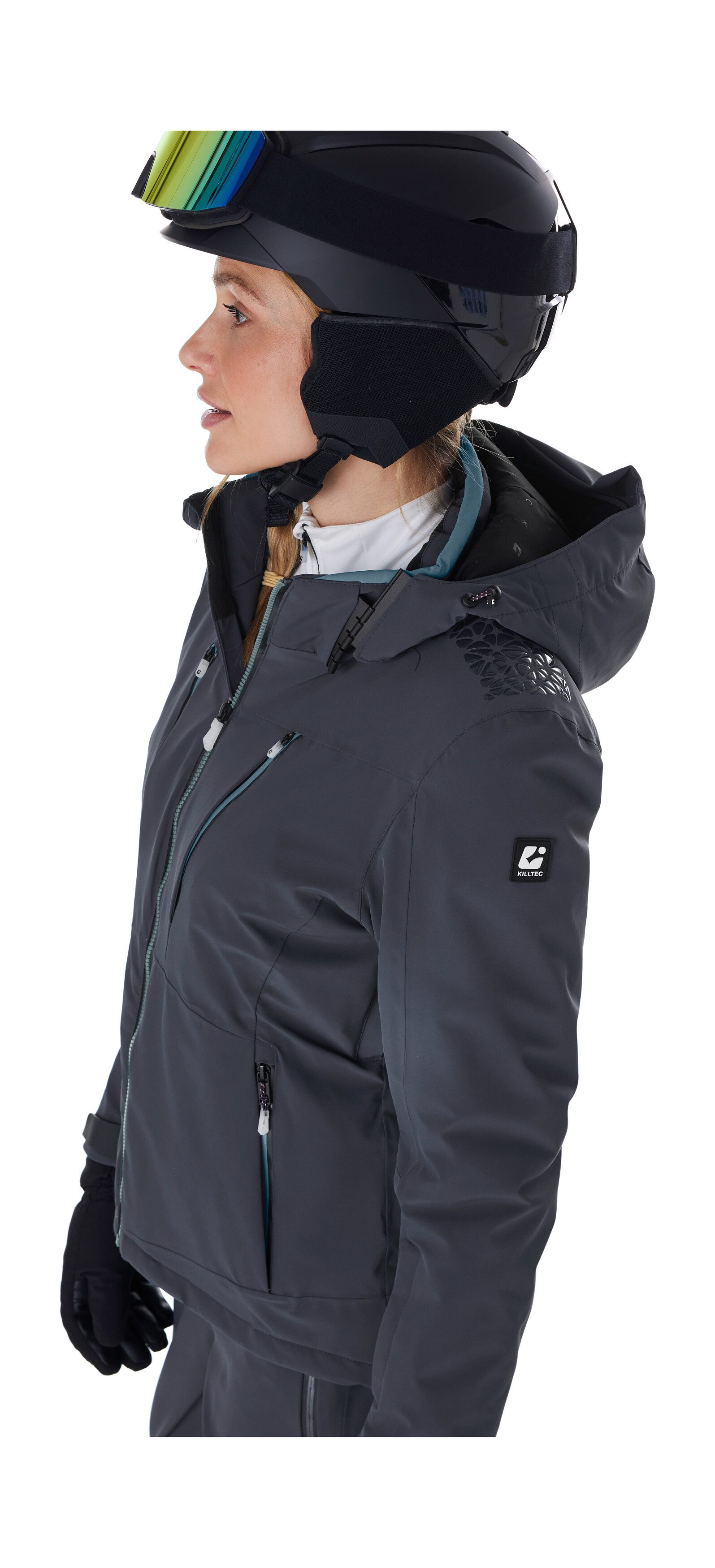 Killtec Skijacke KSW 42 WMN SKI JCKT Wasserdicht, atmungsaktiv, 4-Wege-Stretch, viele Taschen, recycelt