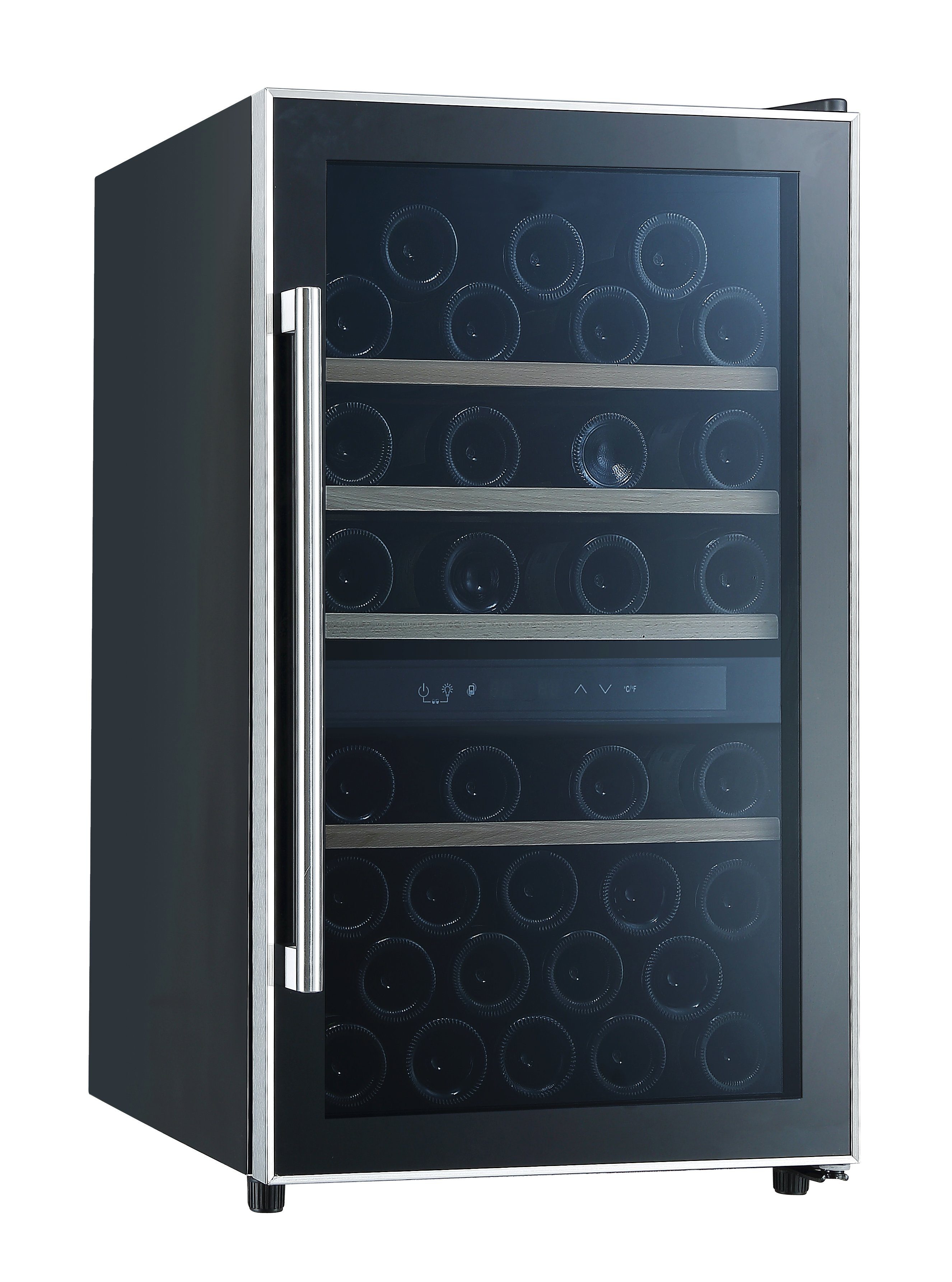 RESPEKTA Weintemperierschrank Weinkühlschrank WKS49, für 49 Standardflaschen  á 0,75l, automatisches Abtauverfahren im Kühlteil