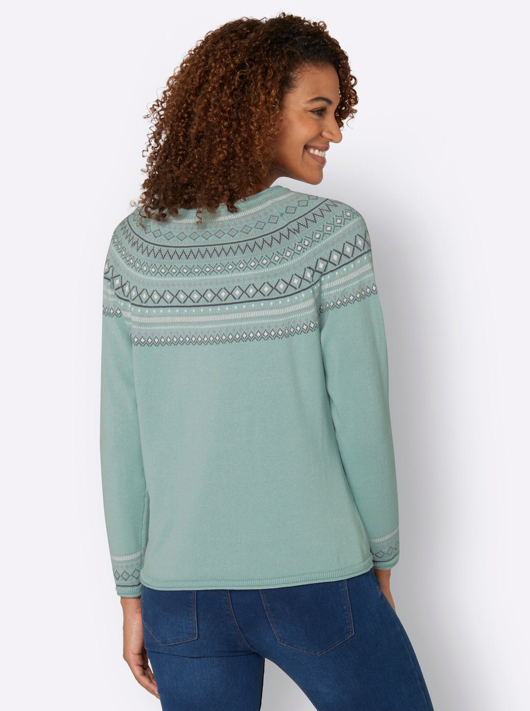 mint-gemustert WEIDEN WITT Strickpullover