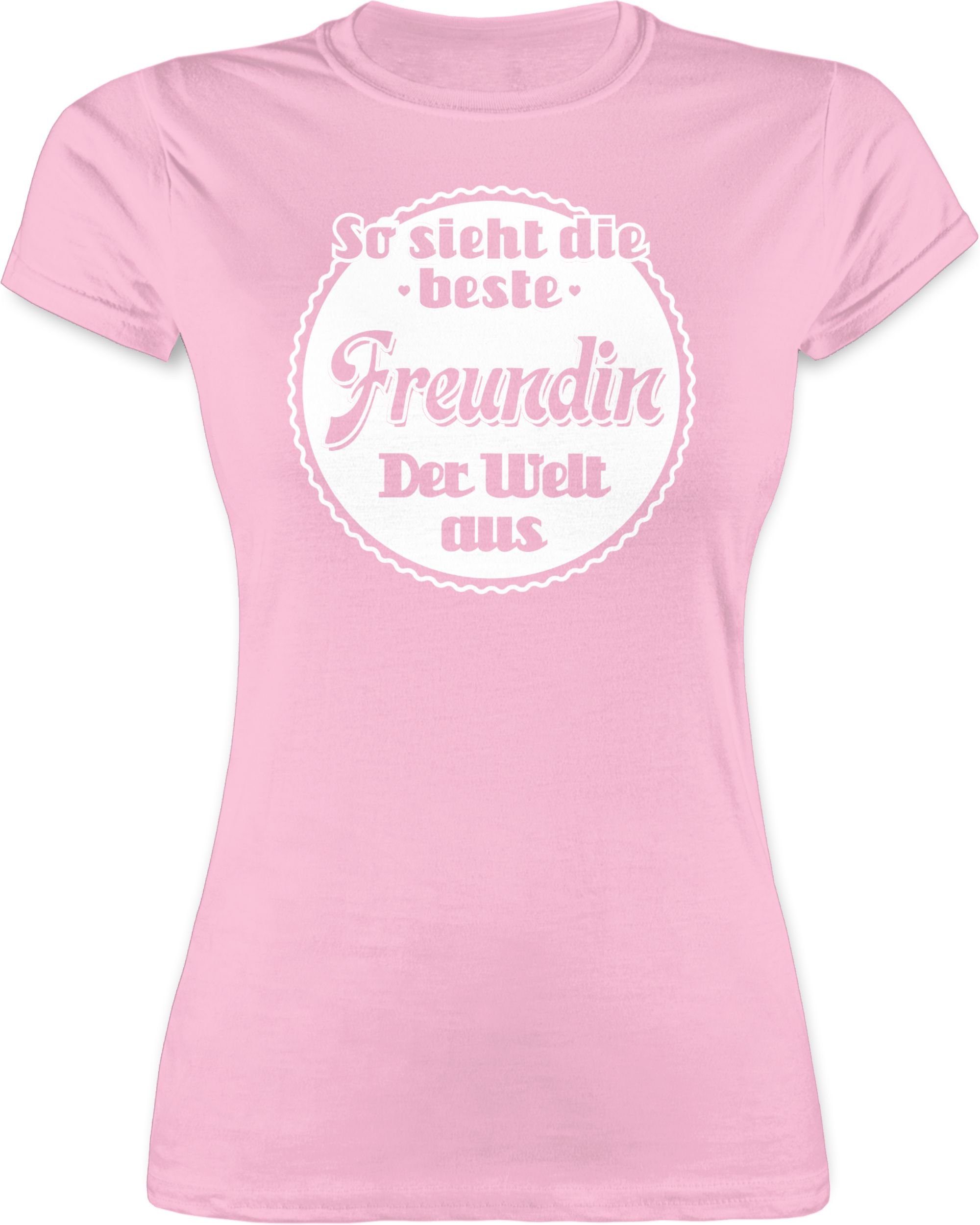 Shirtracer TShirt »So sieht die beste Freundin der Welt aus Sprüche