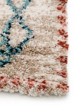 Hochflor-Teppich Gobi, benuta, rechteckig, Höhe: 21 mm, Kunstfaser, Berber, Ethno-Style, Wohnzimmer
