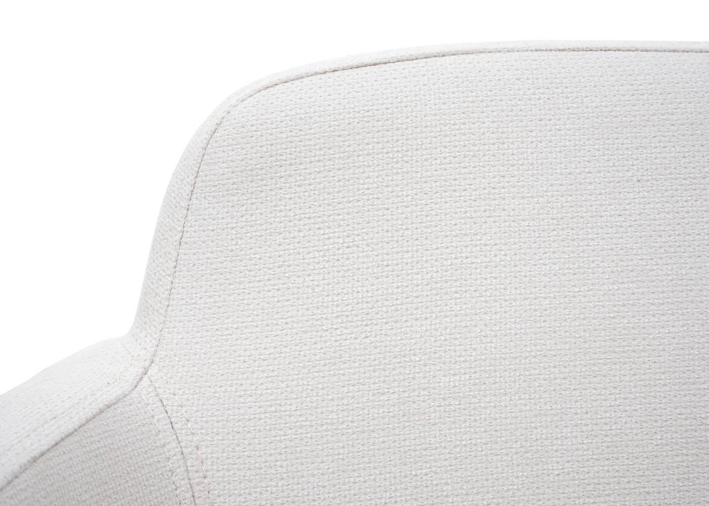 Abgerundete (6er), Armlehnen, MCW Rückenfläche | MCW-L13-6 creme-weiß Mit Esszimmerstuhl creme-weiß und Sitz- gepolsterten