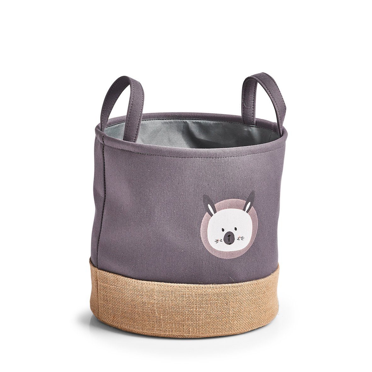 Ø30 grau, Aufbewahrungskorb 29 x cm Present Hase, Polyester/Jute, Zeller