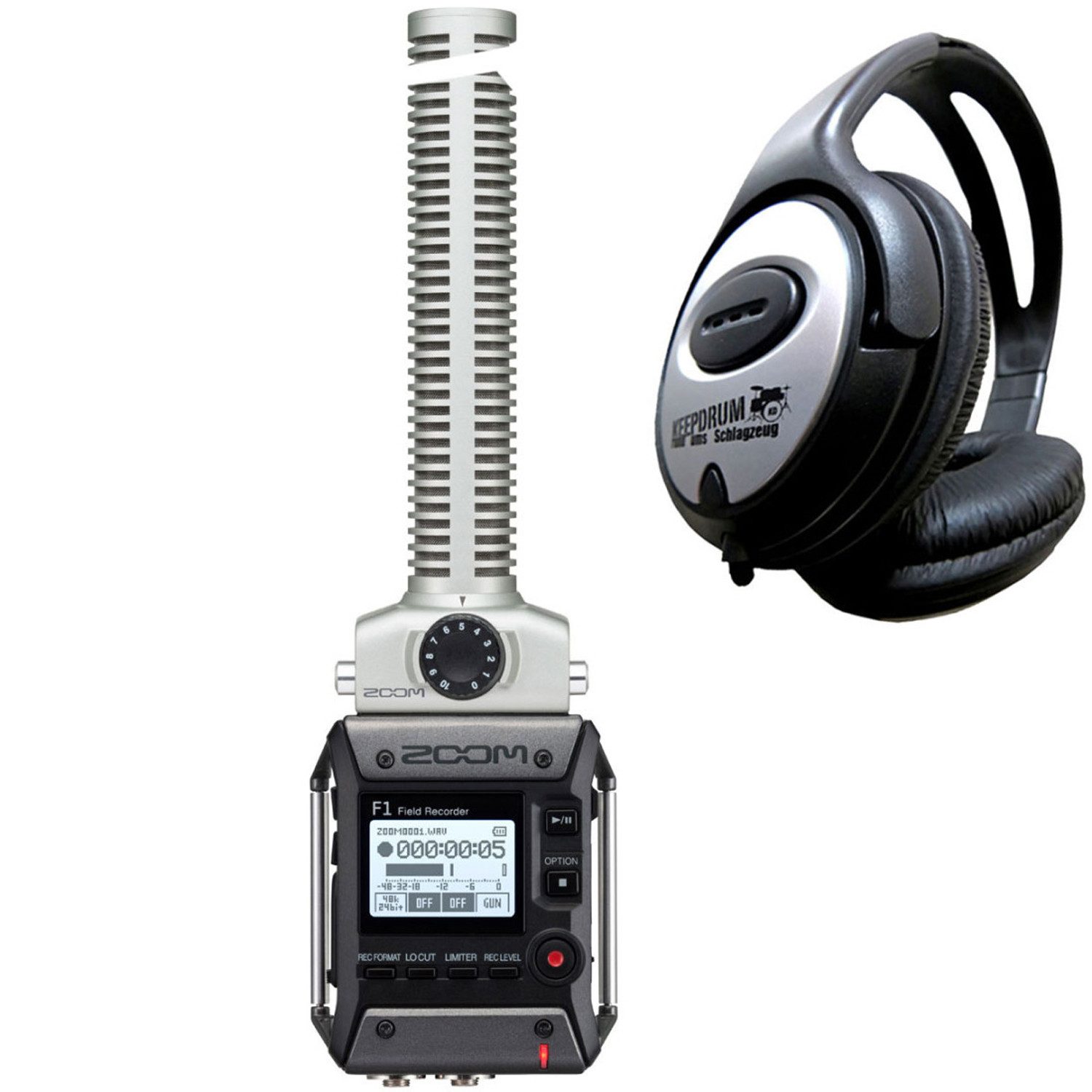 Zoom F1-SP Recorder mit Kopfhörer Digitales Aufnahmegerät