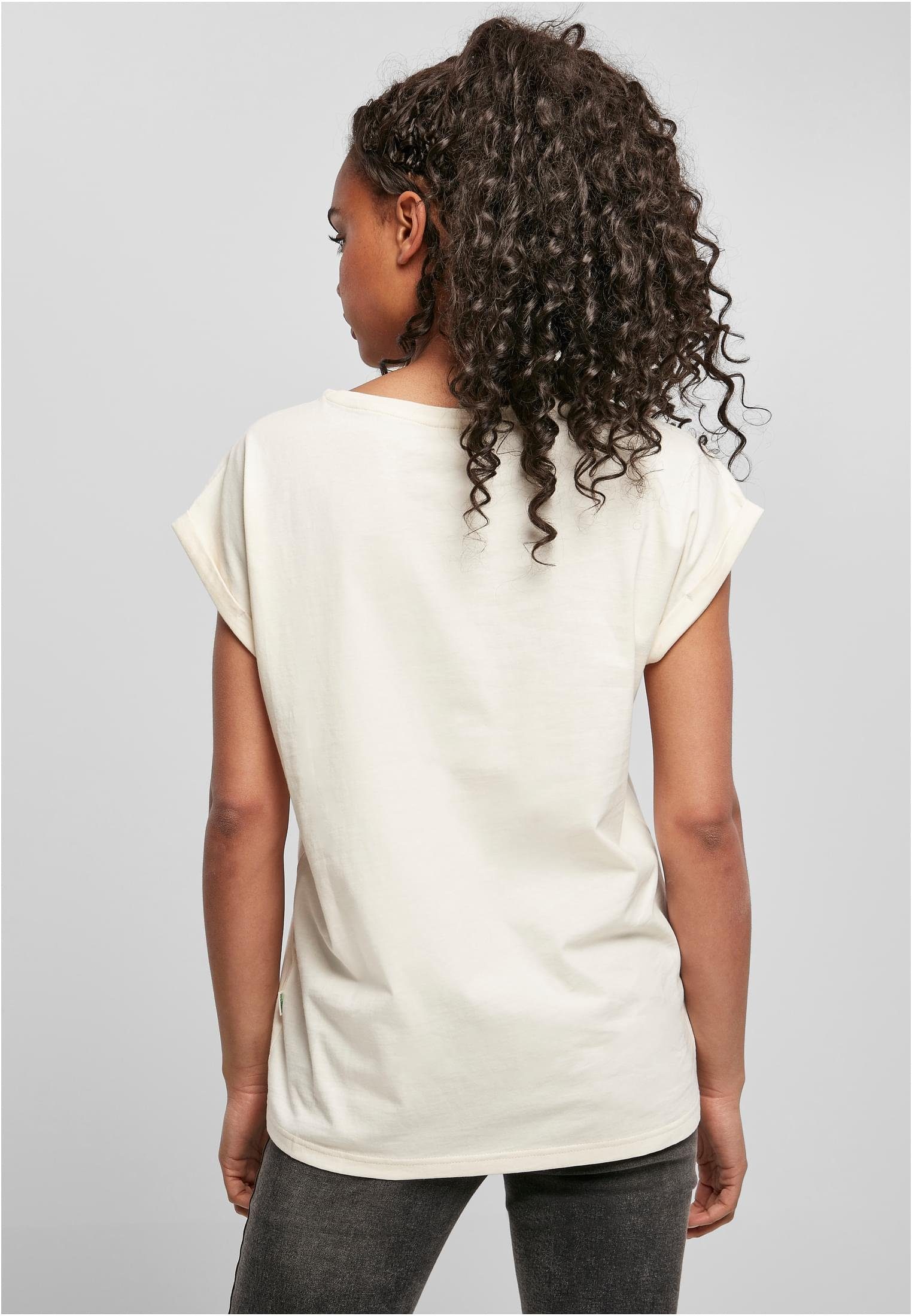 Damen Tee Shoulder Extended CLASSICS whitesand Ladies URBAN Organic (1-tlg) Kurzarmshirt