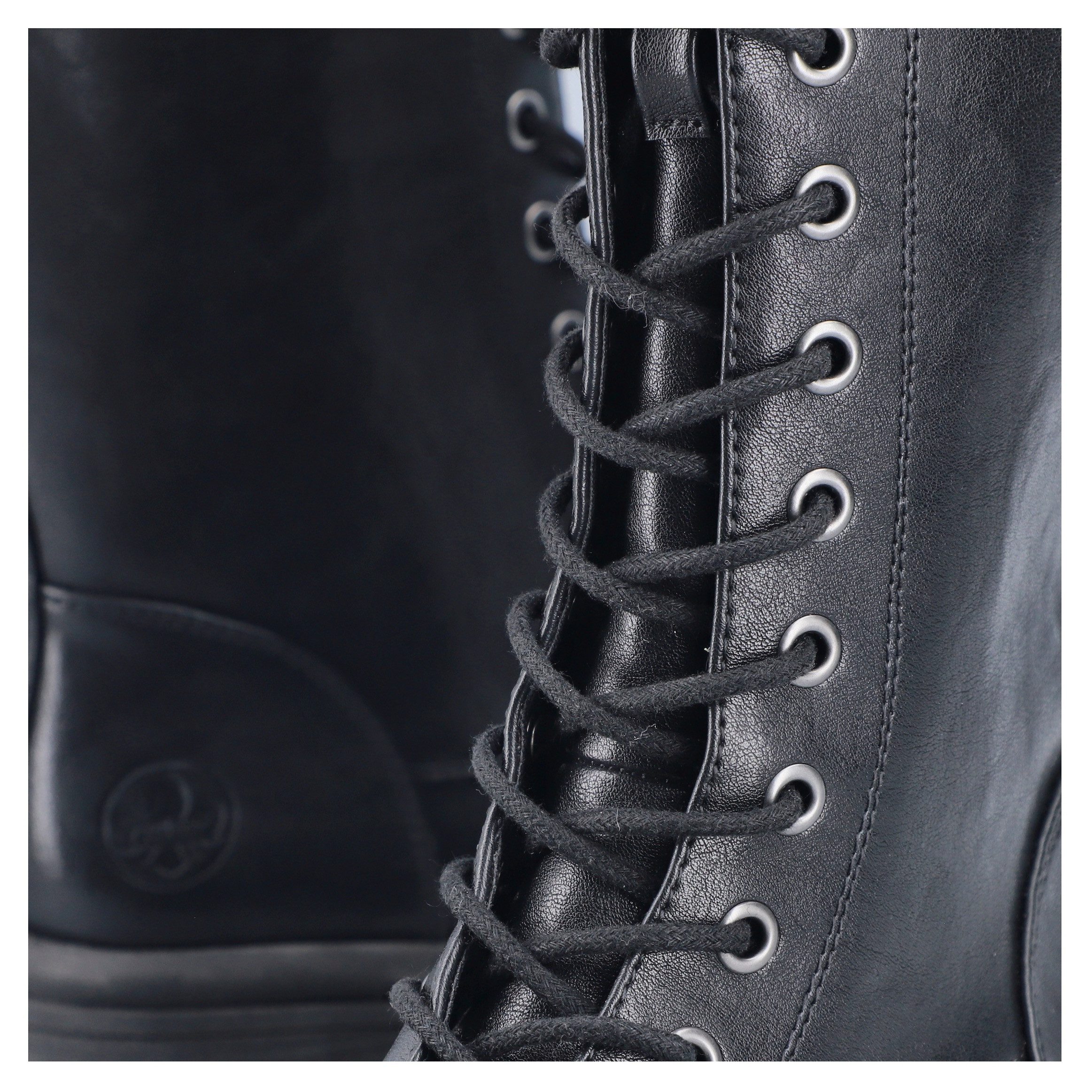 Rieker Schnürstiefel Schnürboots mit Reißverschluss und robuster Profilsohle