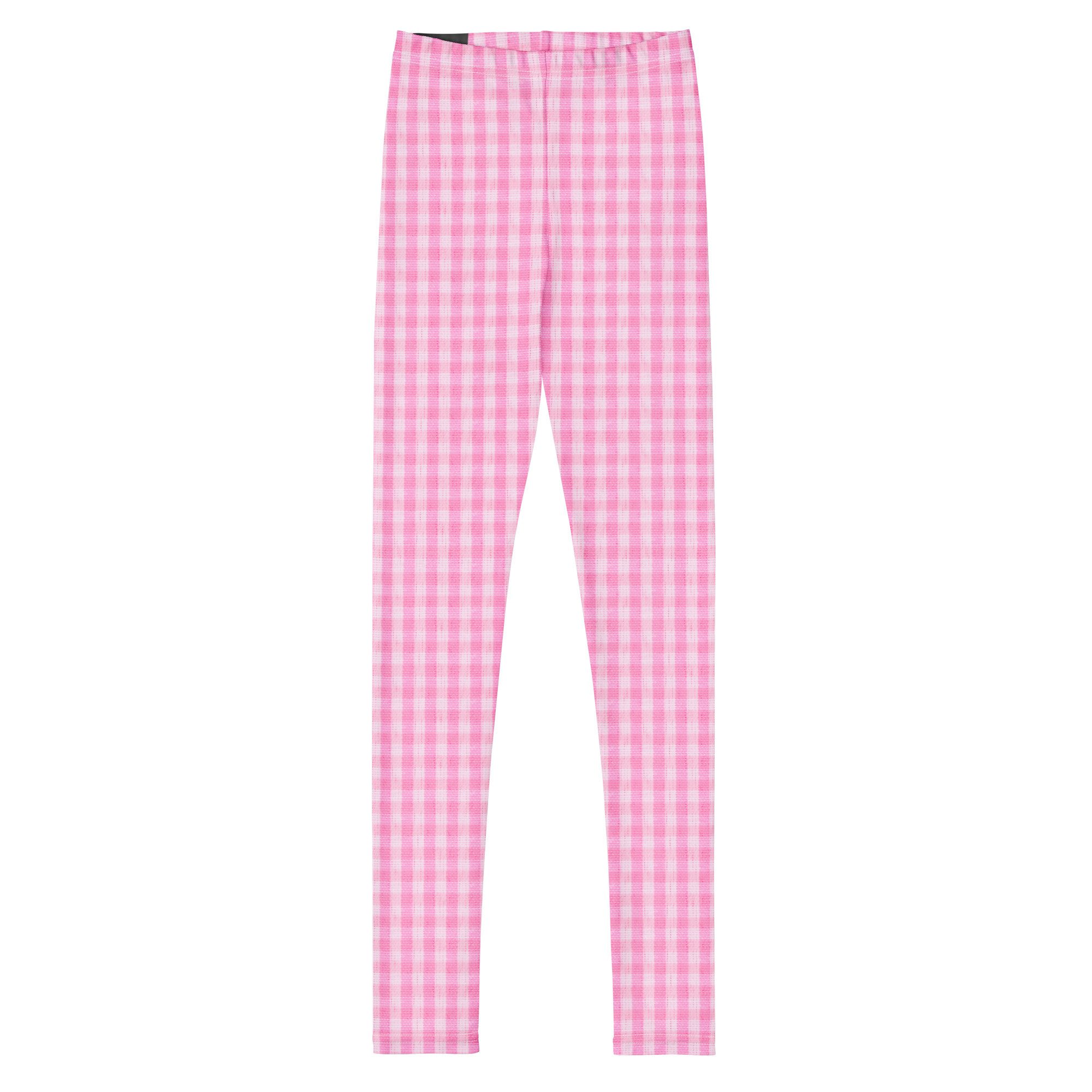 DECALVIBES Leggings Mädchen Leggings für Kinder & Jugendliche Pink Squared 4-Wege-Stretch, weiches Material, formstabil, komfortabler Sitz