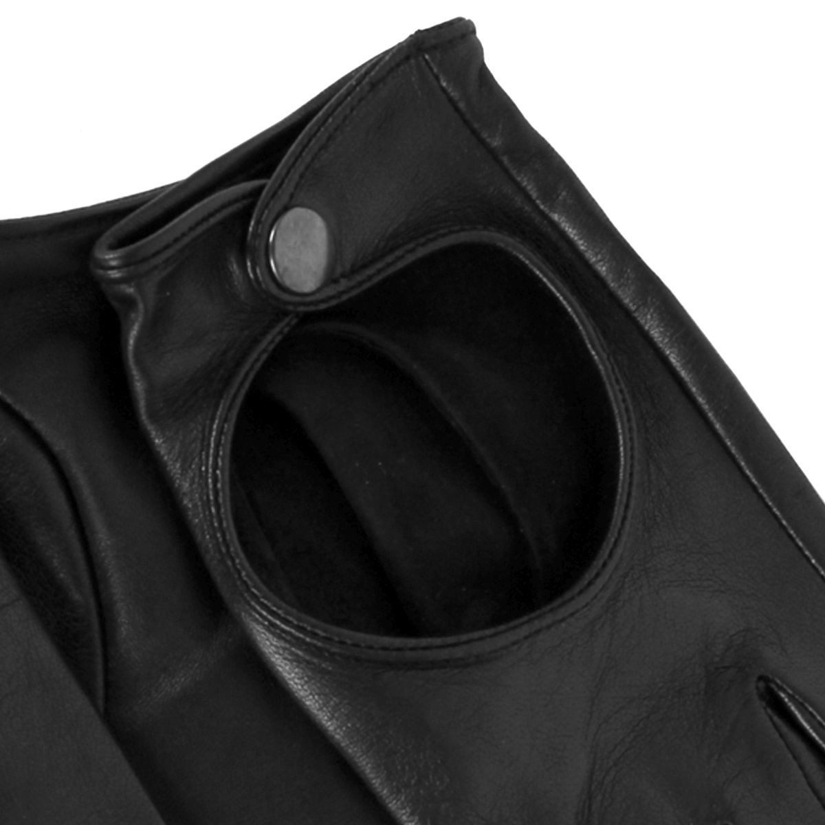 Fernando Berlin Lederhandschuhe Kurze Autofahrer Handschuhe mit Druckknopf günstig online kaufen