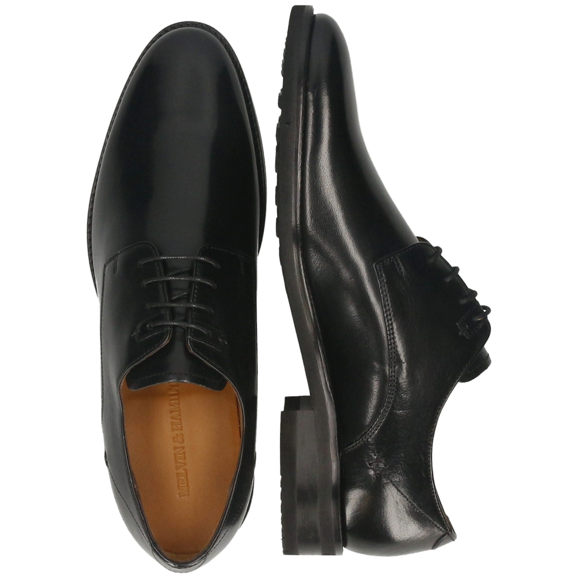 Melvin & Hamilton Clint 1 Leder-Derby Schuhe für Herren Schnürschuh Flache Absätze, Echtes Leder, Vegetabile Gerbung