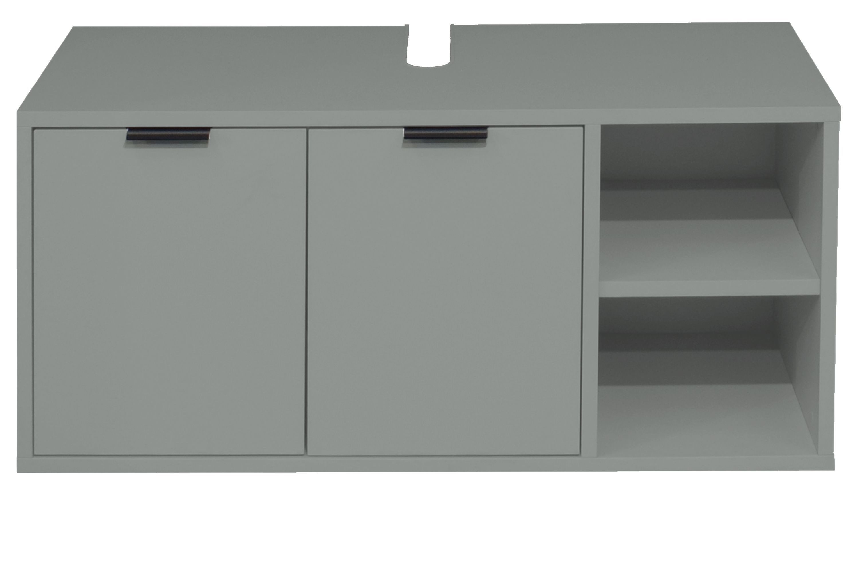 FURNARO Waschbeckenunterschrank in pine green matt lack NB B/H/T: 100x45x45 cm