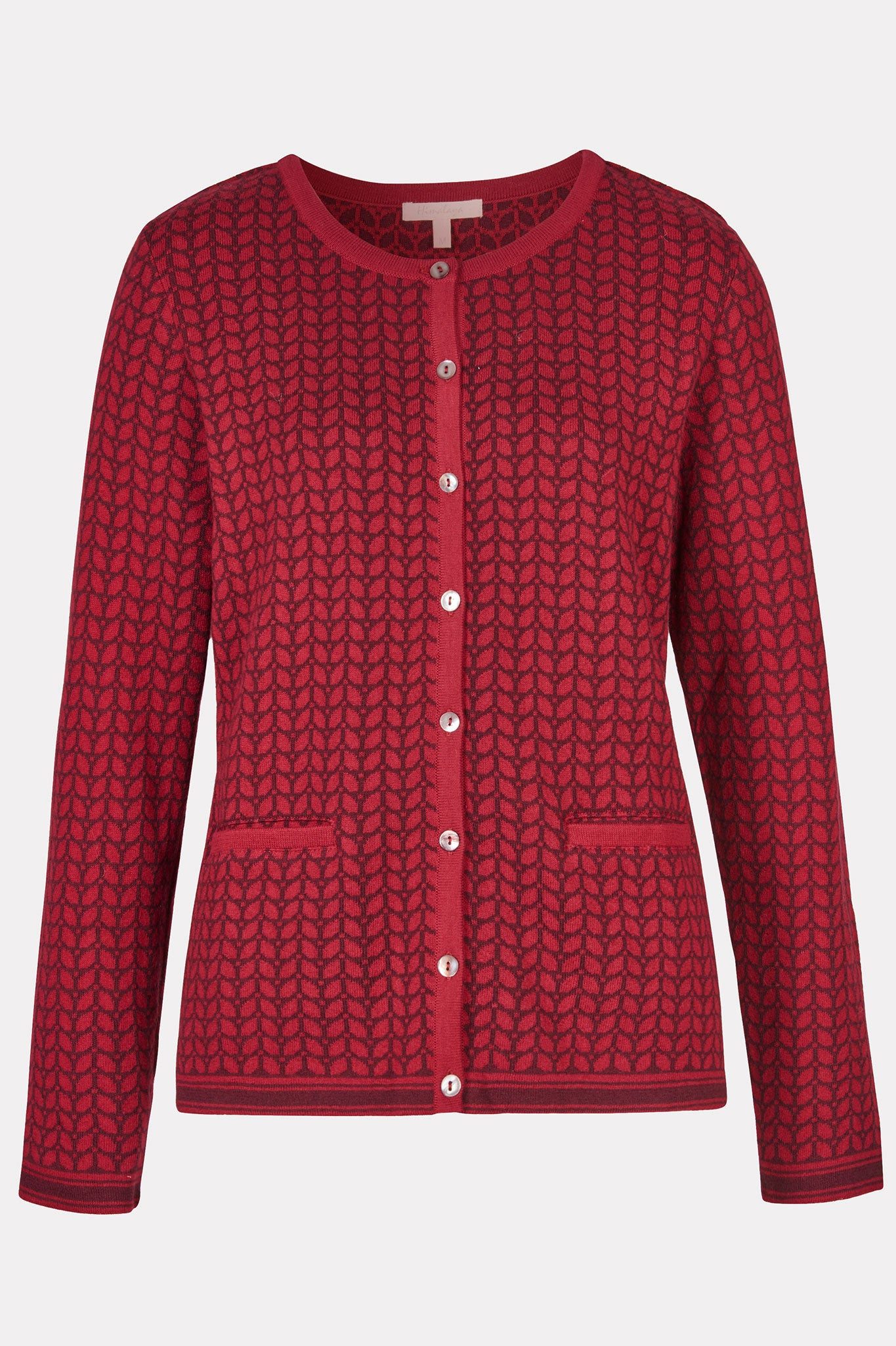 Himalaya Clothing Cardigan Damen mit feinem Blattdesign - Cardigan aus hoch günstig online kaufen