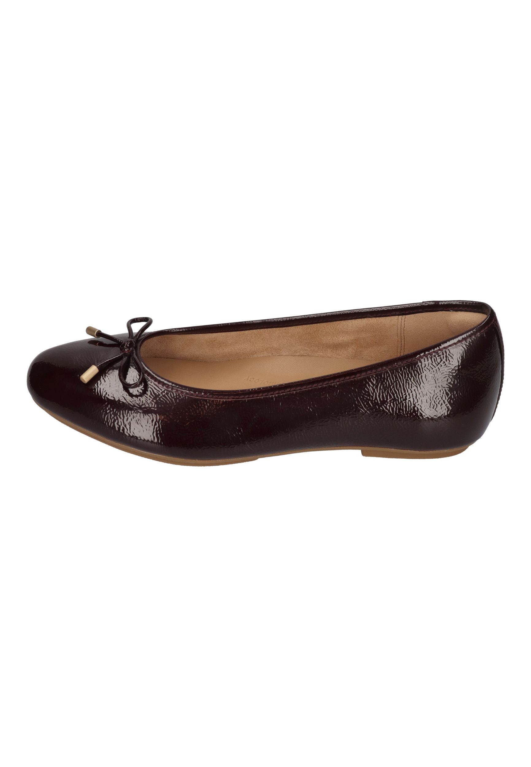Fitflop DELICATO BOW TEXTURED PAT-LEATHER BALLET FLATS Ballerina Cherry
