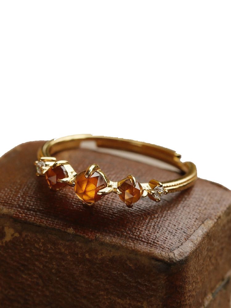 The Beauty House Fingerring Damen Verlobungsring Vintage goldfarbiger Ring günstig online kaufen