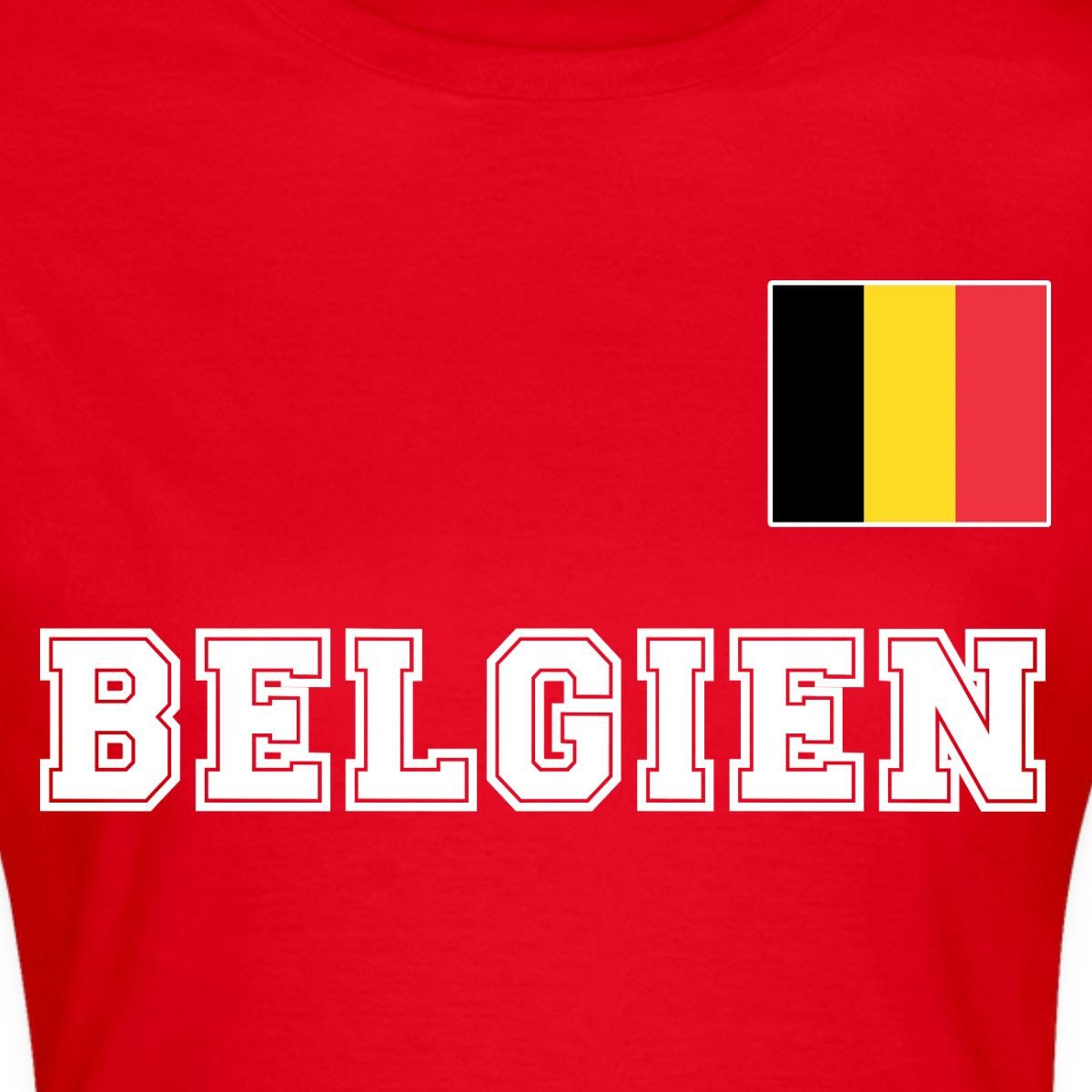 Spreadshirt T-Shirt Belgien Trikot, Belgien Fußball Frauen T-Shirt (1-tlg) Slim Fit, fällt klein aus