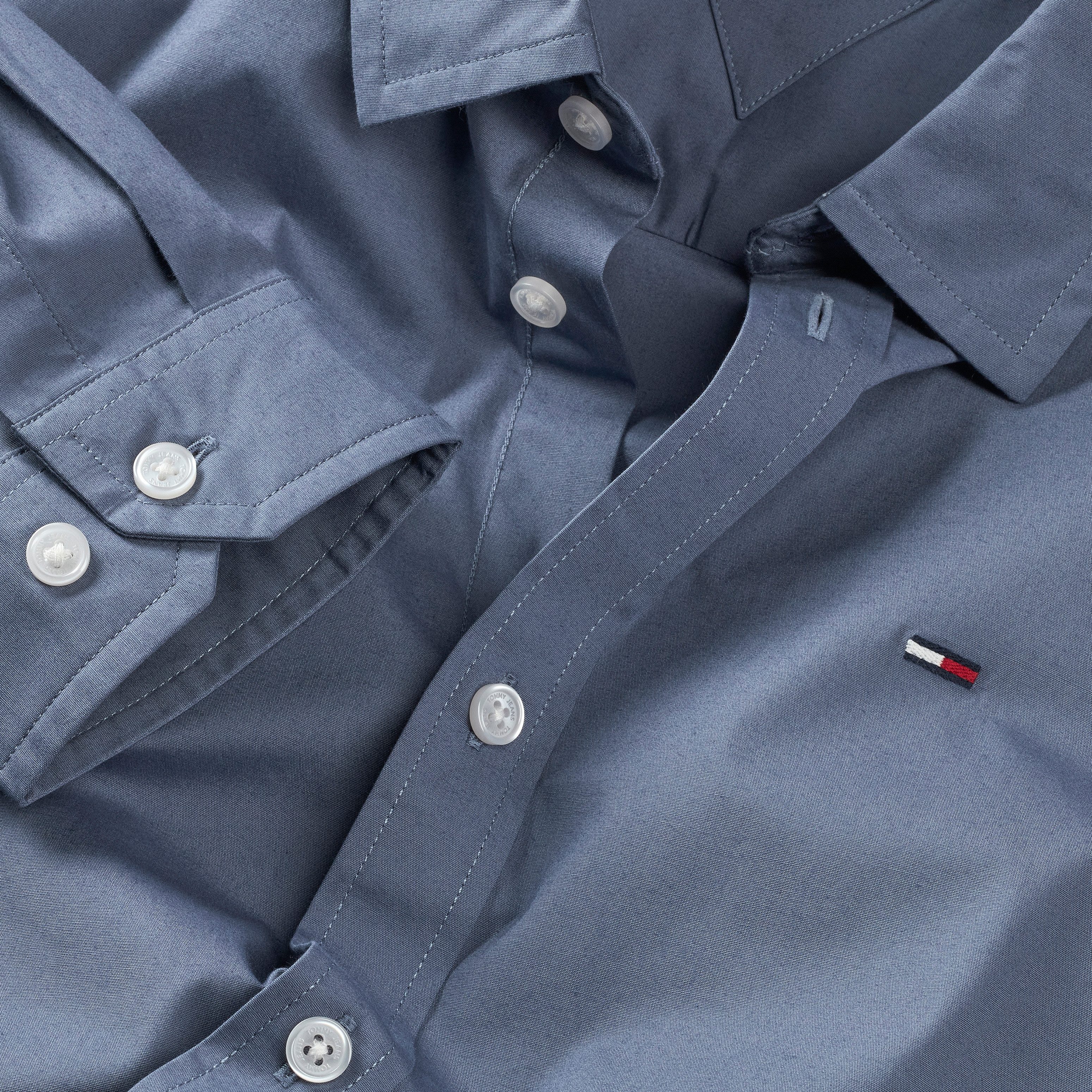 Tommy Jeans Langarmhemd Sabim Stretch Shirt Stretch Hemd, Premium, Slim Fit, mit Elasthan