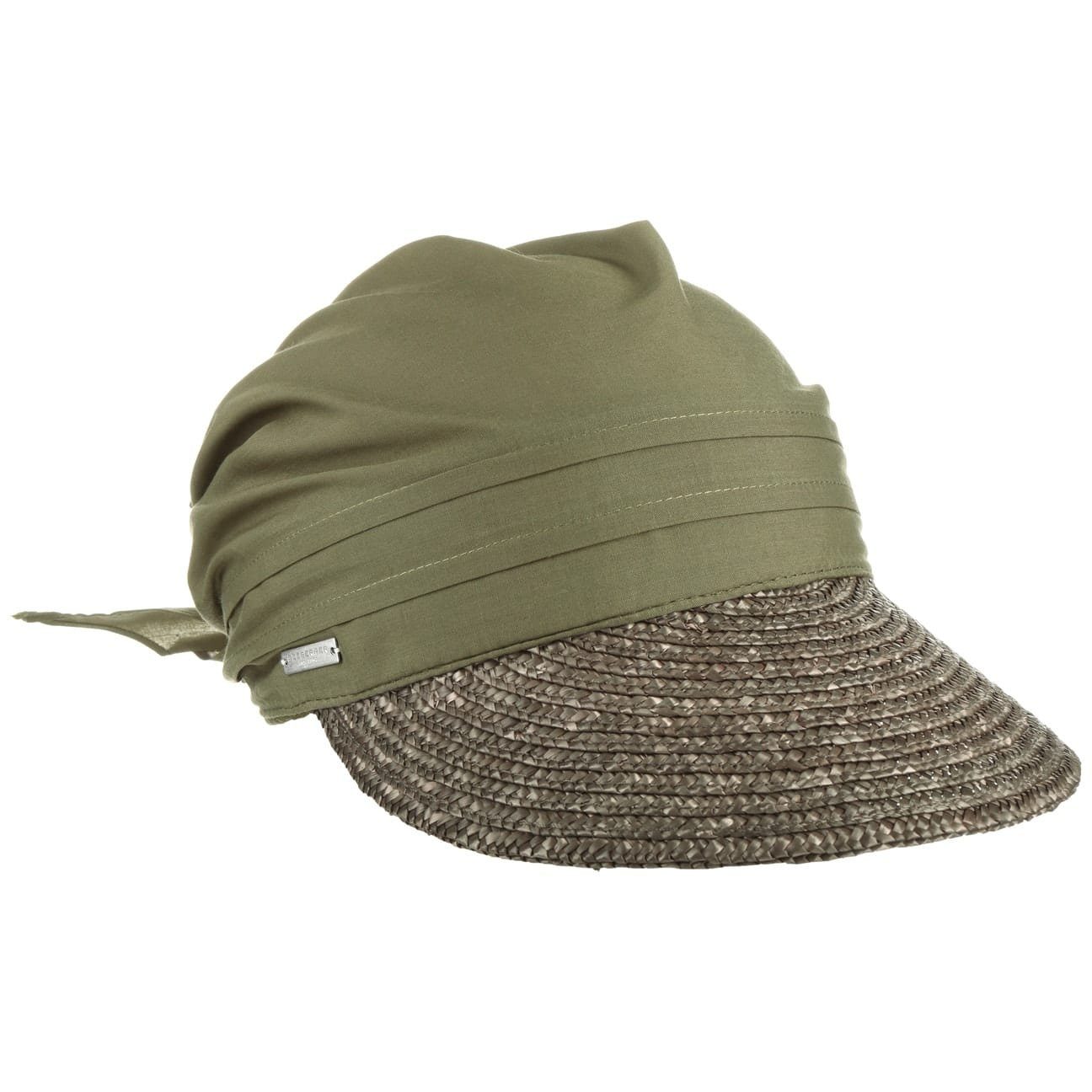 Strohcap mit oliv Seeberger Schirm Visor (1-St)